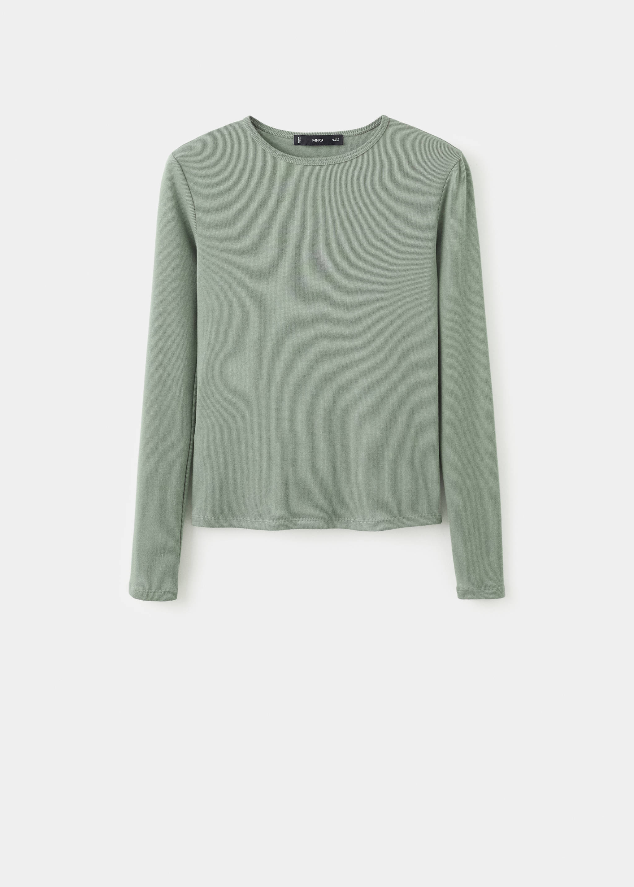 T-shirt côtelé manches longues - Article sans modèle