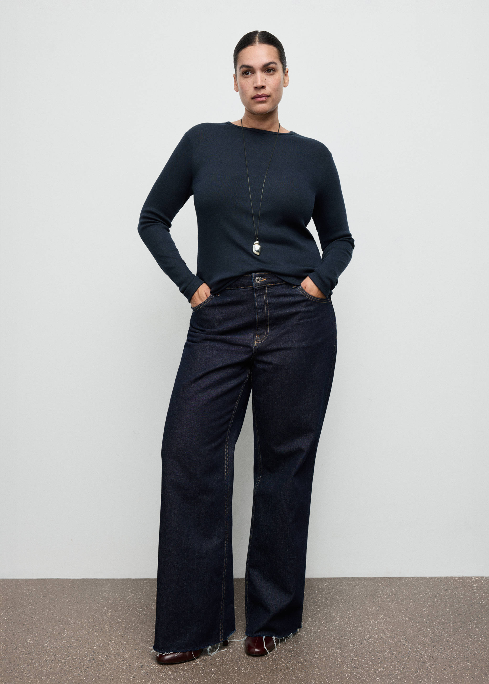 T-shirt côtelé manches longues - Détail de l'article 3