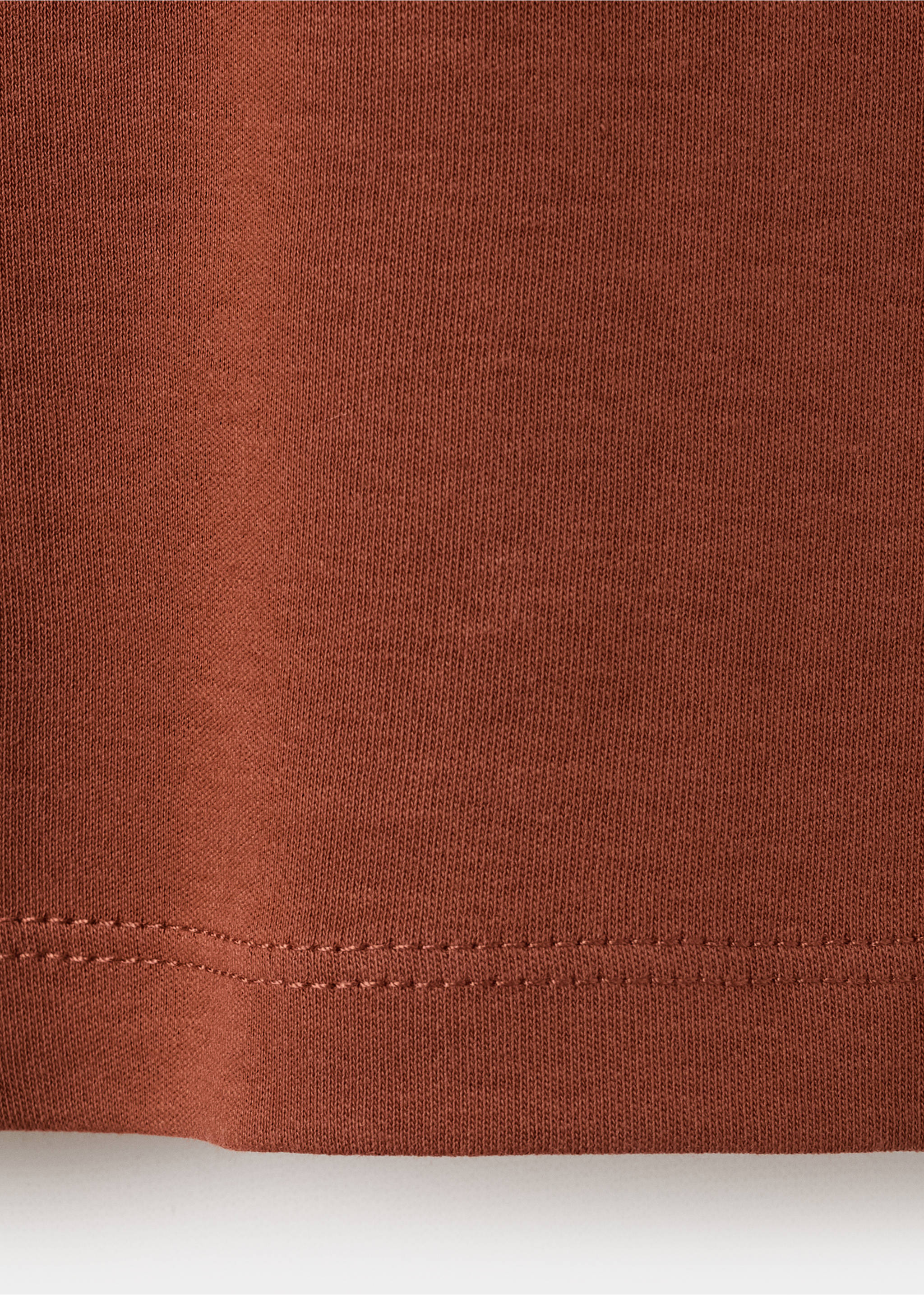 Long sleeve cotton t-shirt - Details of the article 0, Russet. Ref: 27001357-00.