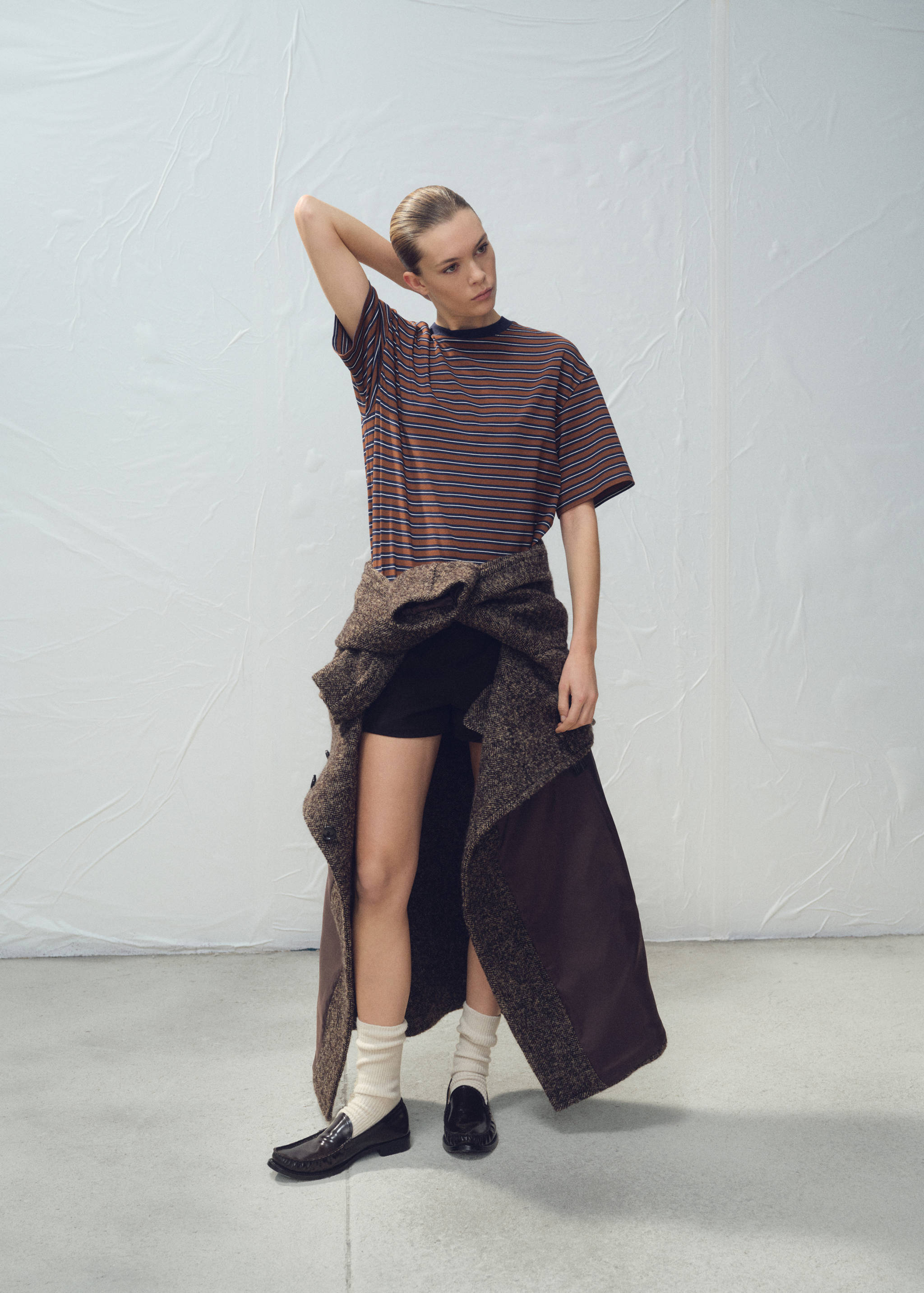 T-shirt manches courtes rayures - Plan général