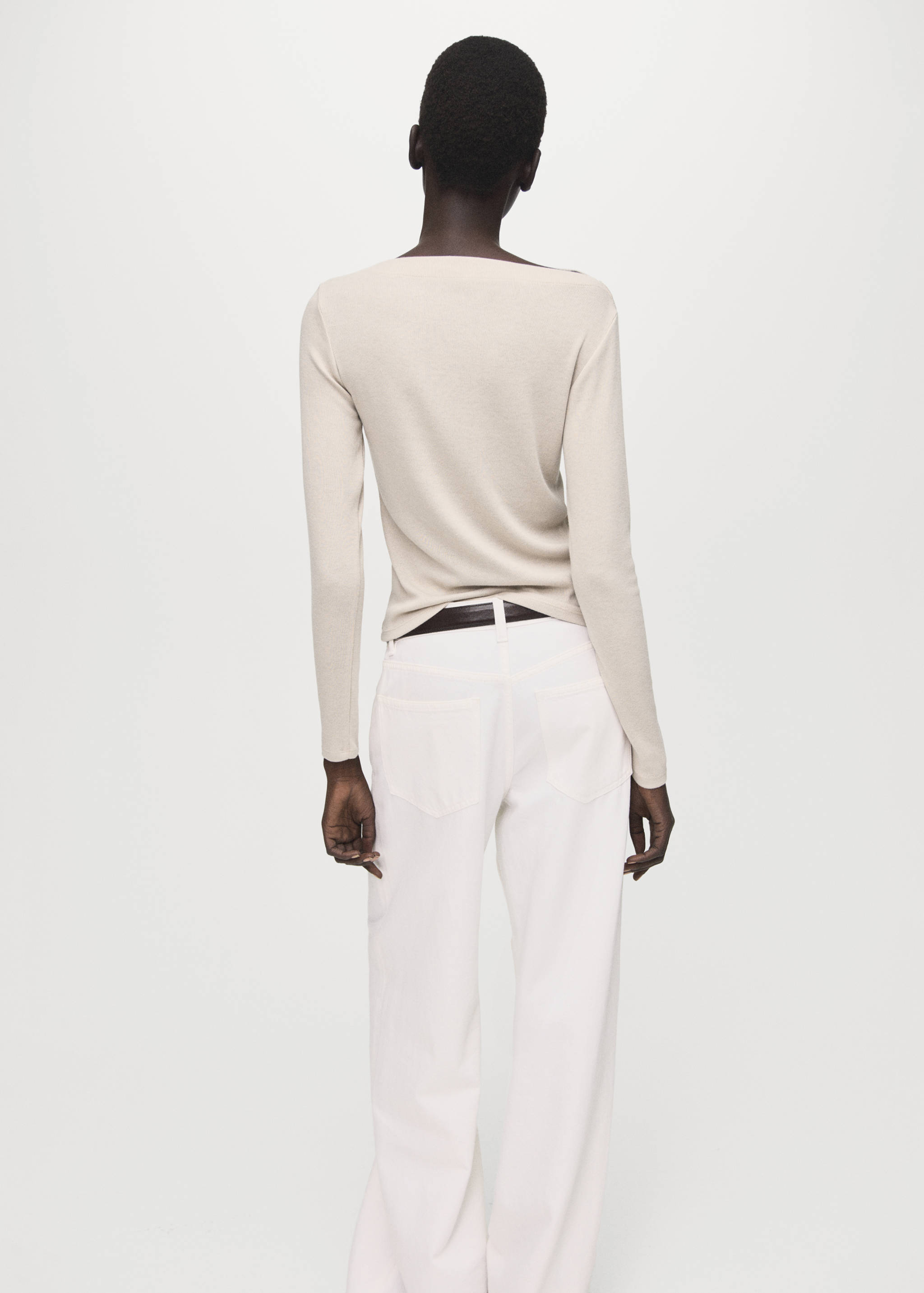 Camiseta cuello barco manga larga - Reverso del artículo