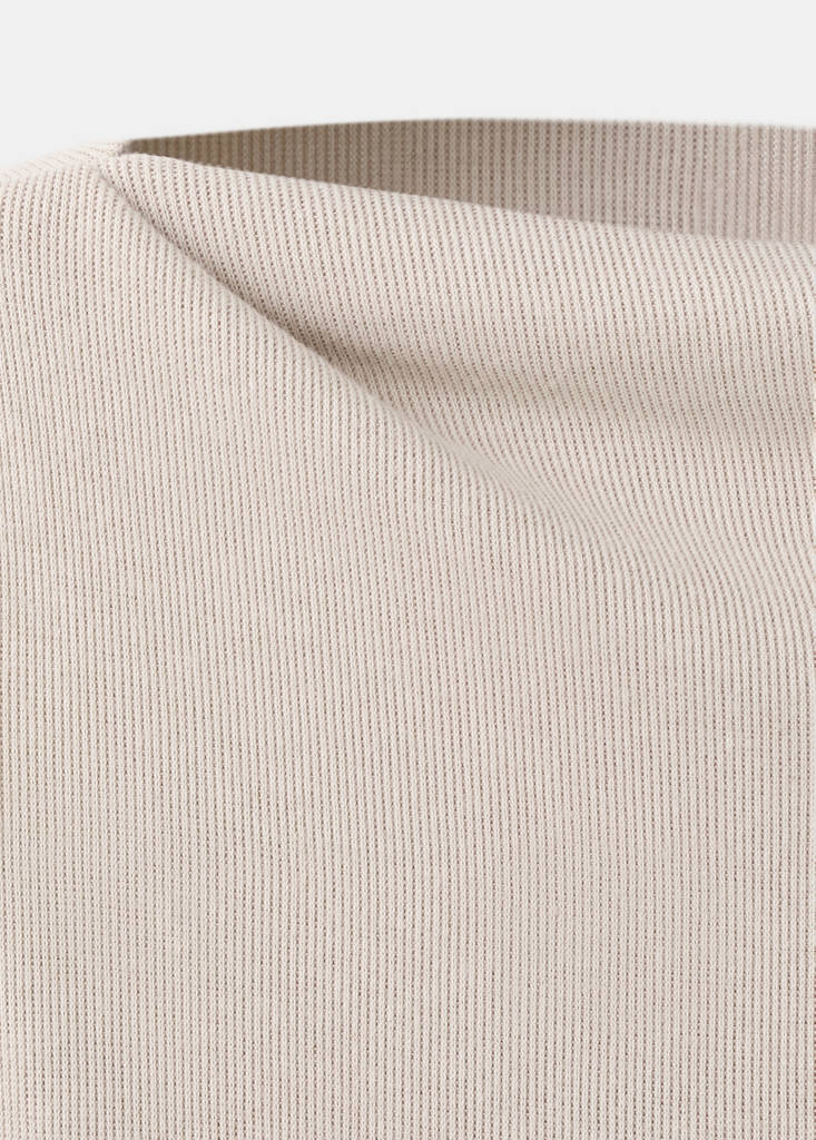 Long-sleeved boat-neck t-shirt — Sand