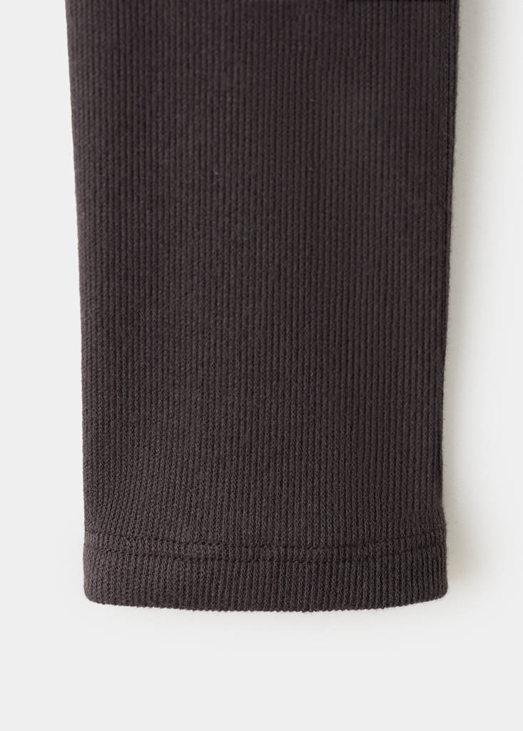 Long-sleeved boat-neck t-shirt — Chocolate