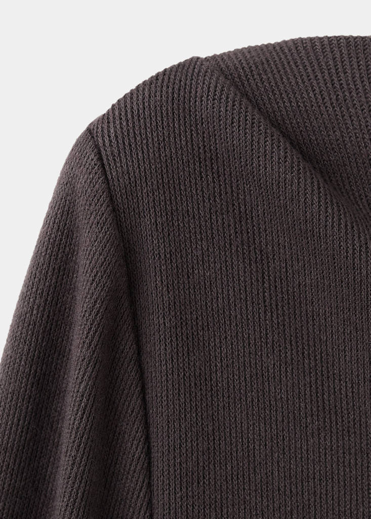 Long-sleeved boat-neck t-shirt — Chocolate