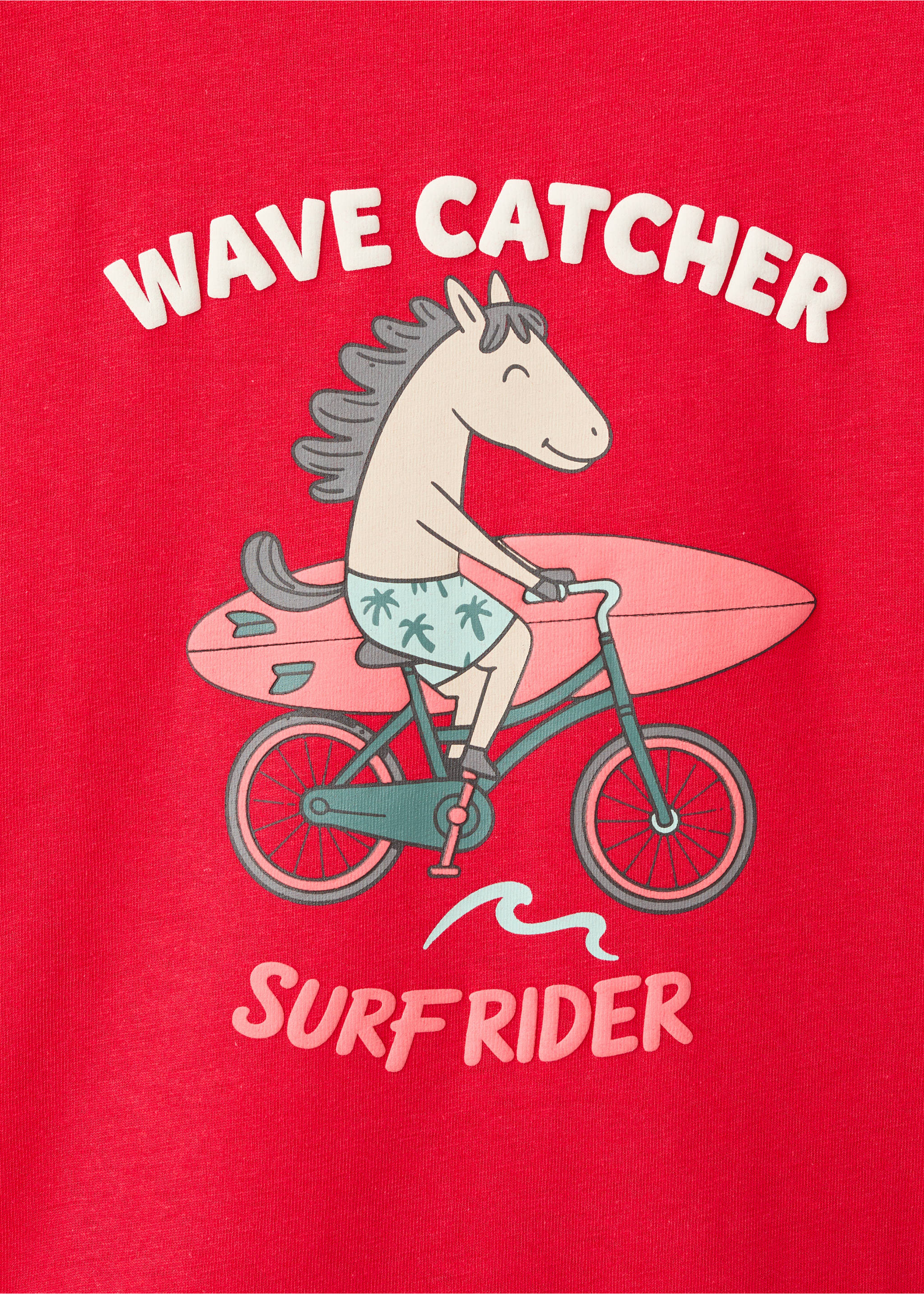 Хлопковая футболка с принтом - Деталь изделия 8, Красный. Ref: 27001511-00.