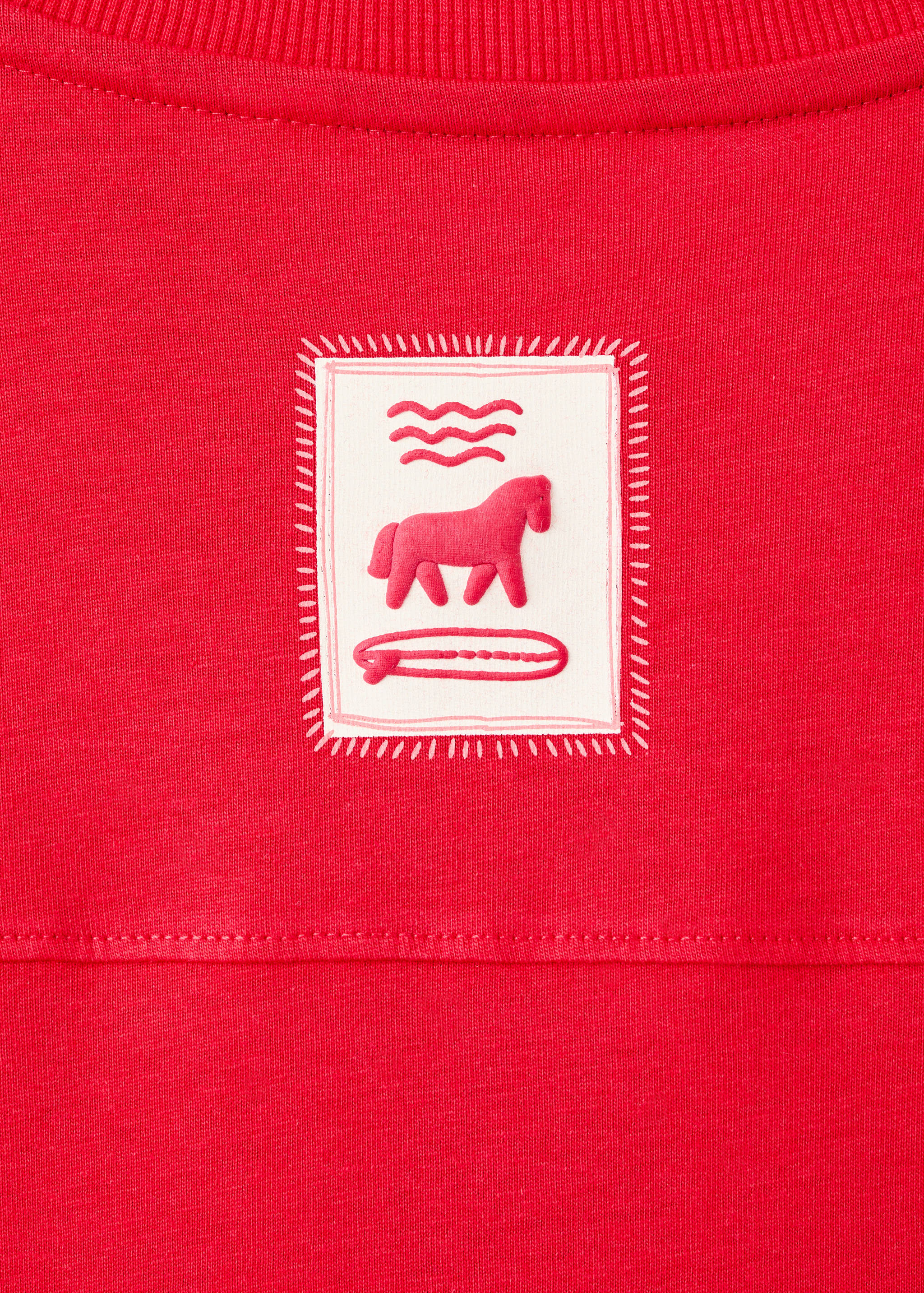 Хлопковая футболка с принтом - Деталь изделия 0