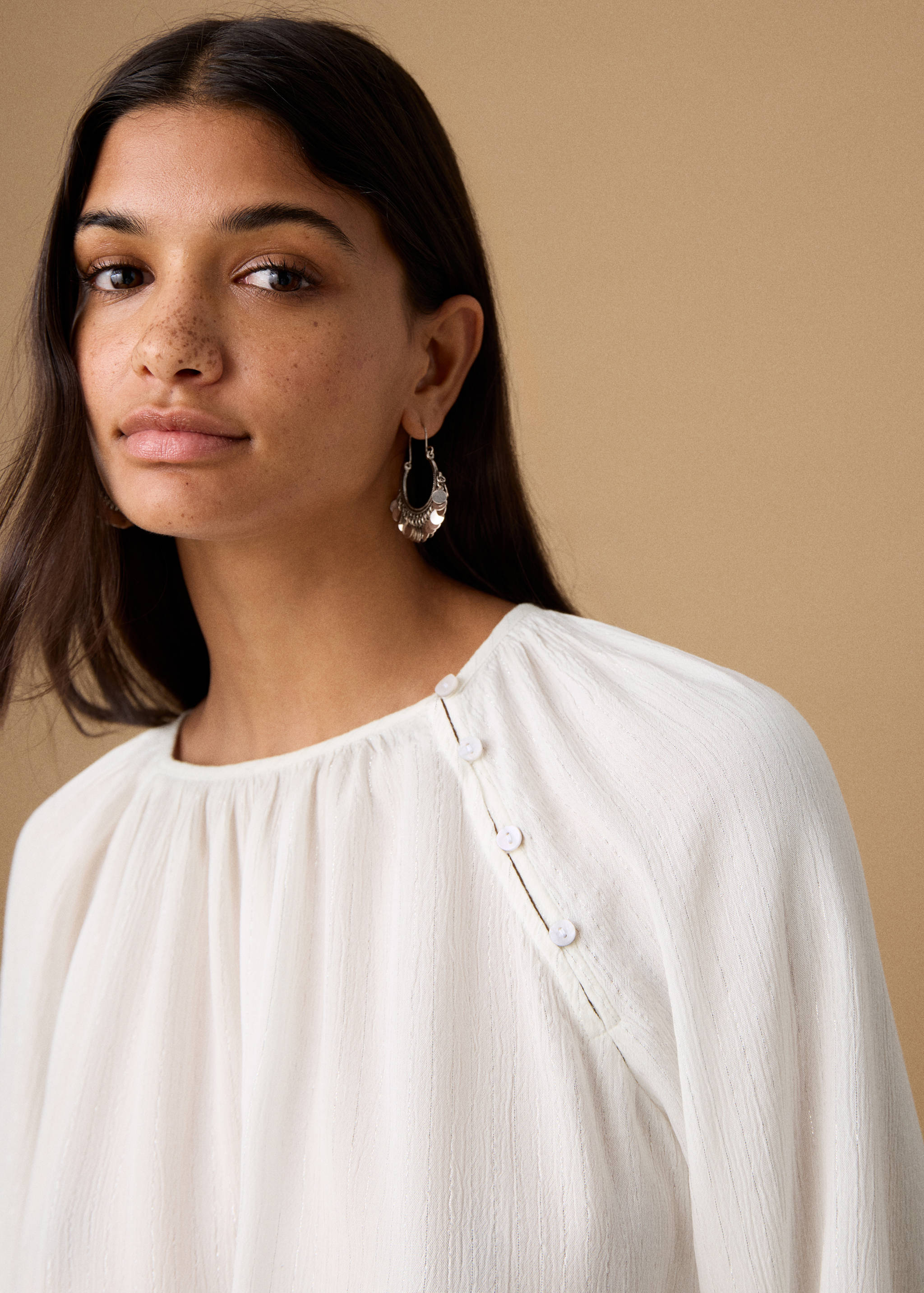 Blouse with lurex details - Details of the article 1