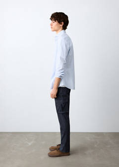 Straight cargo trousers — Navy 1