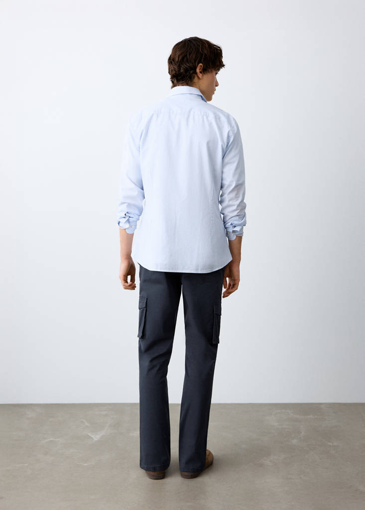 Straight cargo trousers — Navy