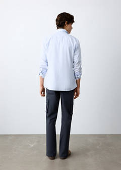 Straight cargo trousers — Navy 7