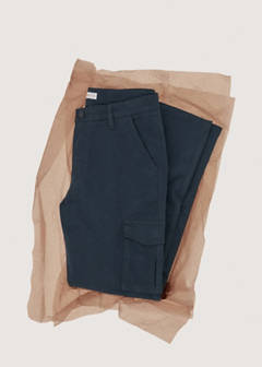 Straight cargo trousers — Navy 5