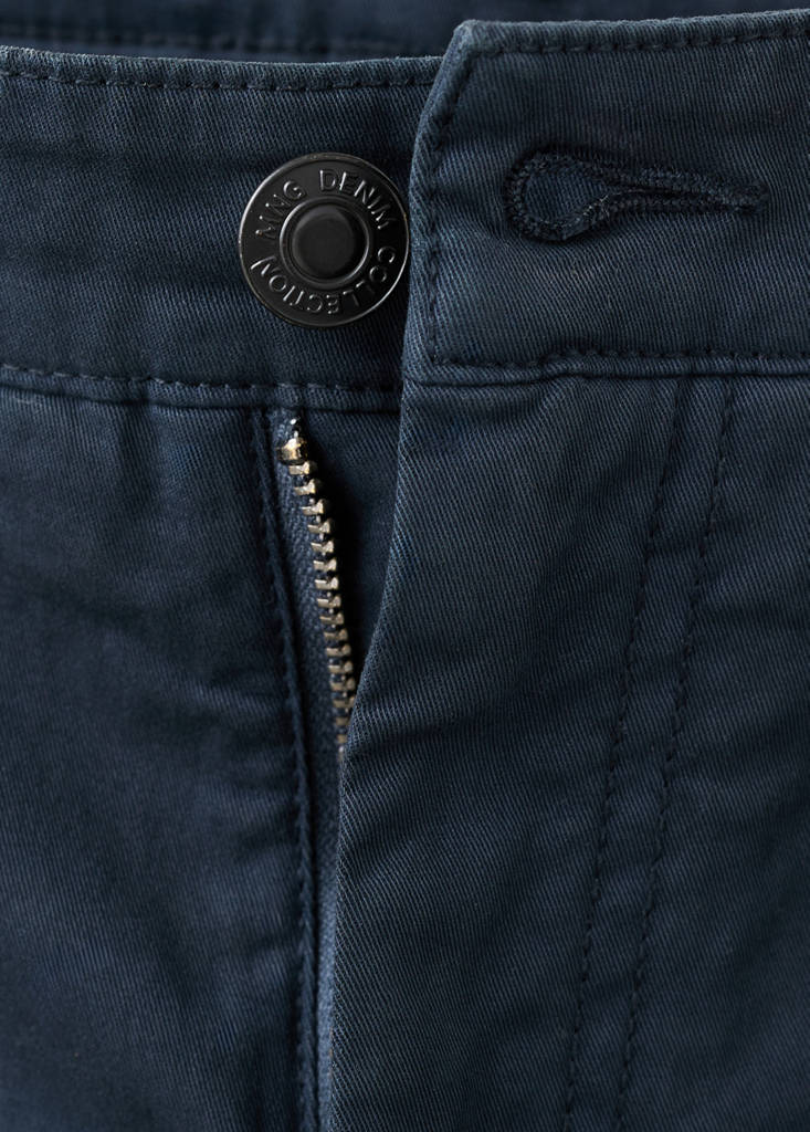 Straight cargo trousers — Navy