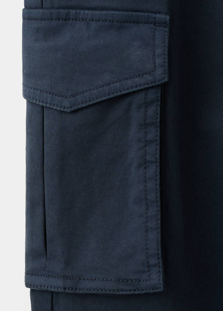 Straight cargo trousers — Navy