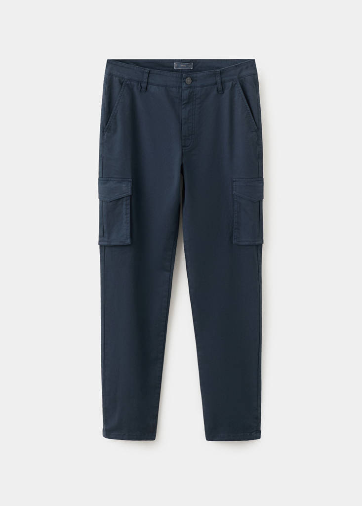 Straight cargo trousers — Navy