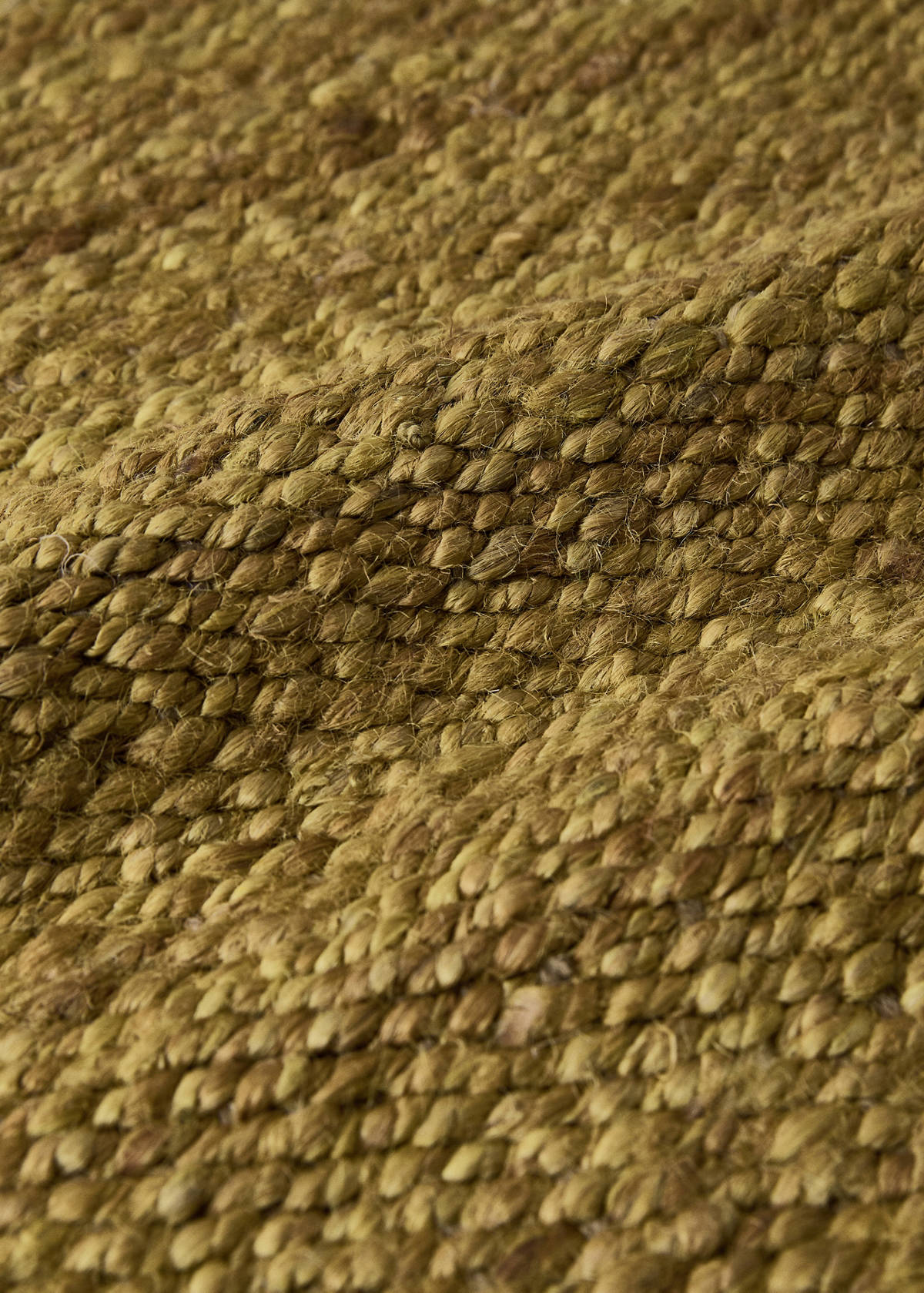 Medium jute rug — Mustard