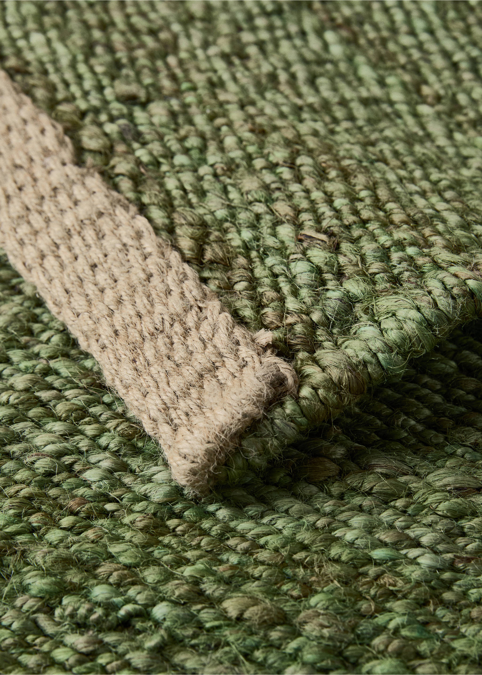 Large jute rug - Details of the article 3, Khaki. Ref: 27001518-00.