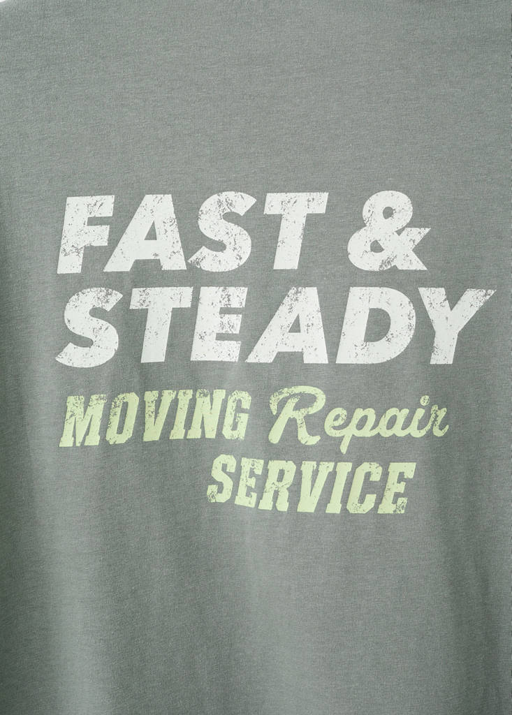 Printed cotton-blend T-shirt — Green