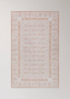 Cotton lace-effect tablecloth for 6 to 8 guests — Peach 4