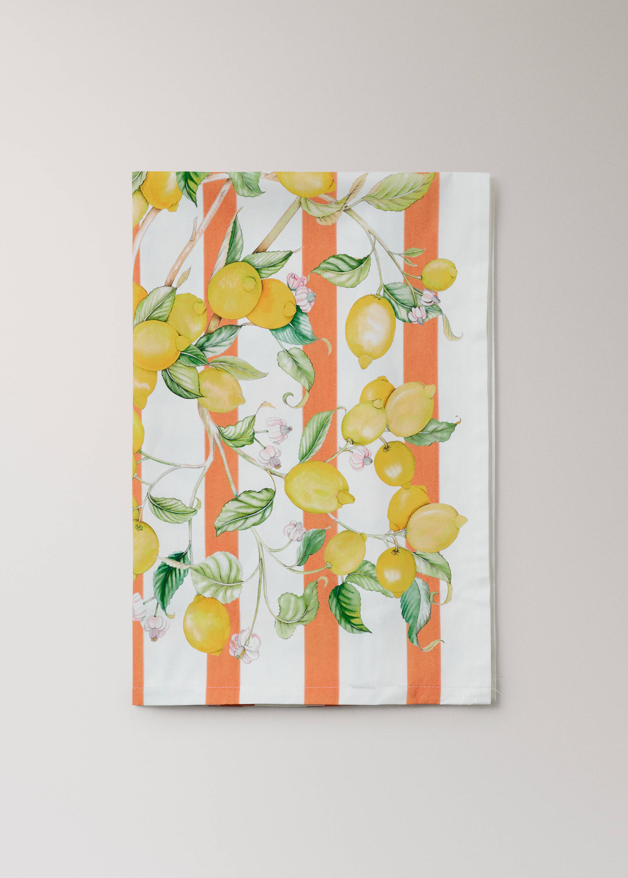 Mantel algodón estampado limones rayas 8 a 10 comensales - Artículo sin modelo