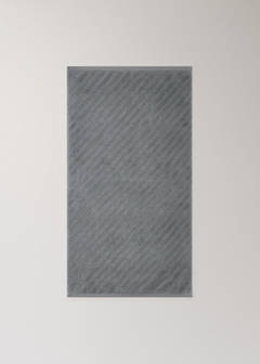 Cotton terry hand towel with diagonal structure — Indigo Blue 4