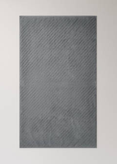 Diagonal weave cotton terry bath towel — Indigo Blue 4