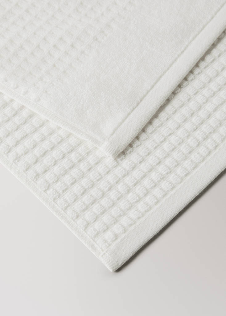 Terry cotton face towel — Off White