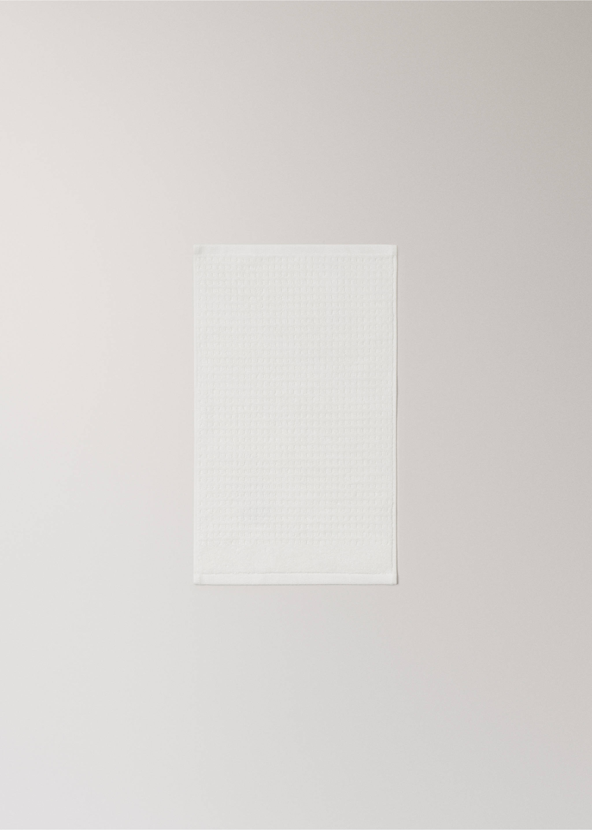 Terry cotton face towel - Details of the article 3, Off White. Ref: 27001555-00.