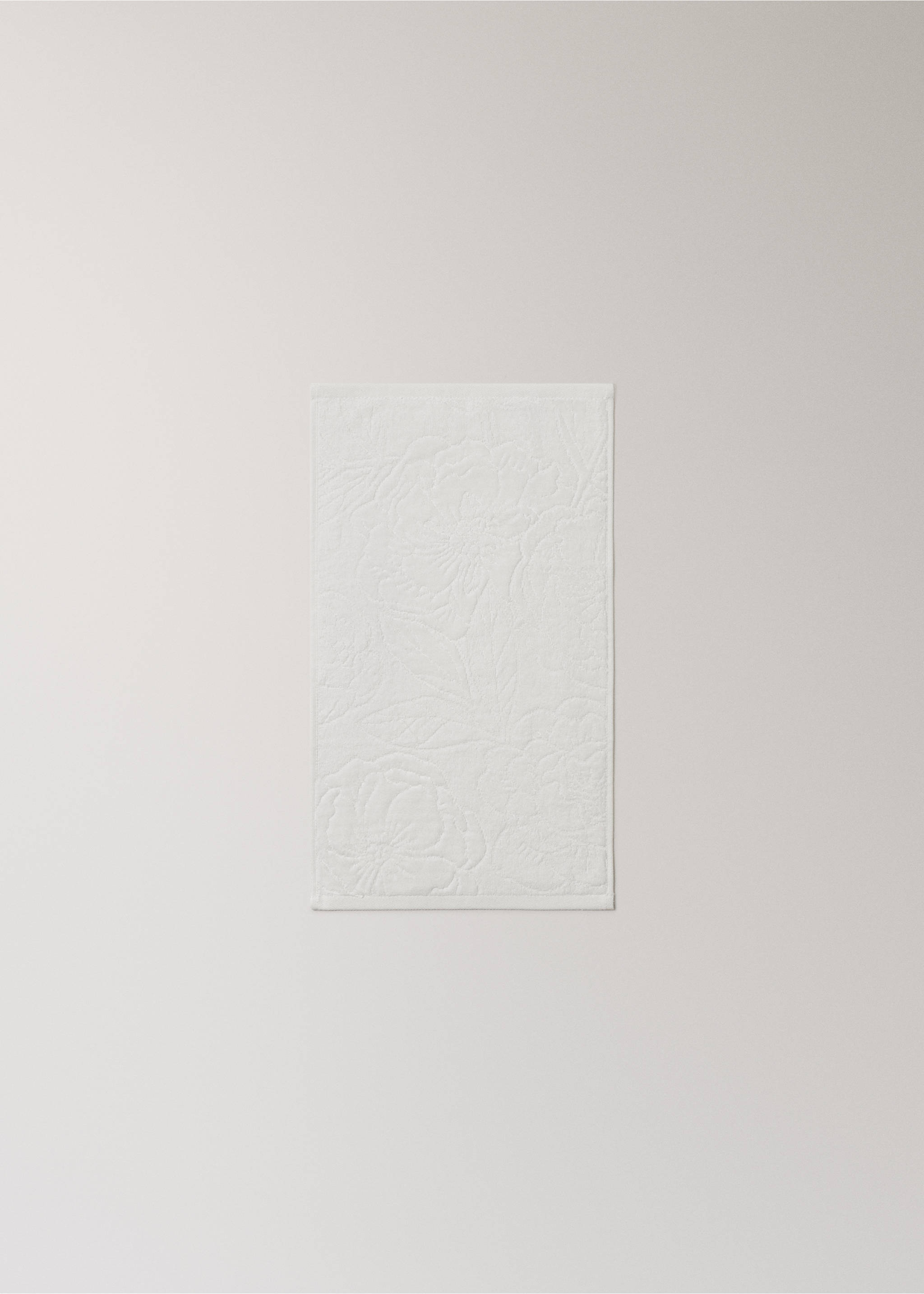 Handtuch aus Jacquard-Baumwolle - Detail des Artikels 3, Cremeweiß. Ref: 27001558-00.