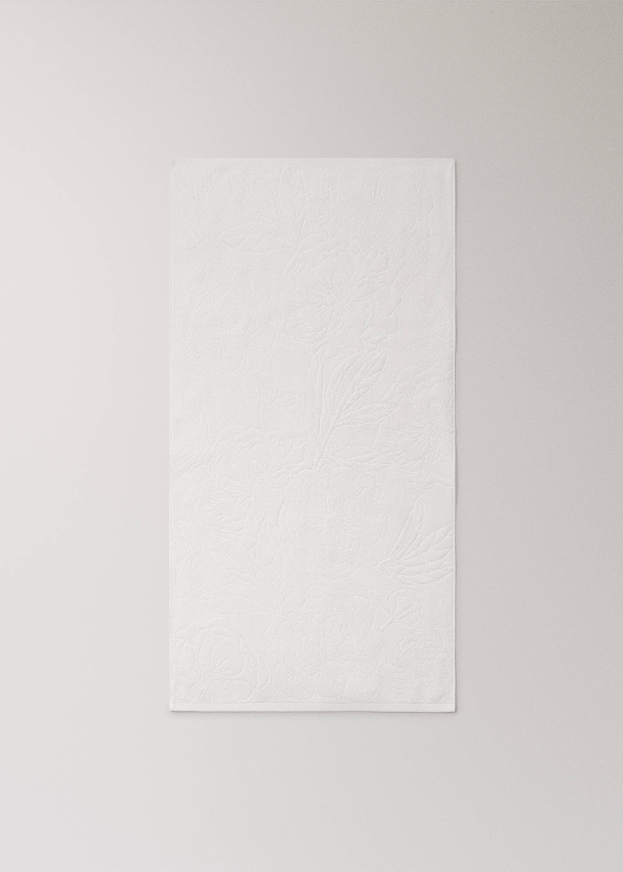 Πετσέτα χεριών βαμβάκι ζακάρ - Λεπτομέρεια του προϊόντος 3, Υπόλευκο. Ref: 27001559-00.