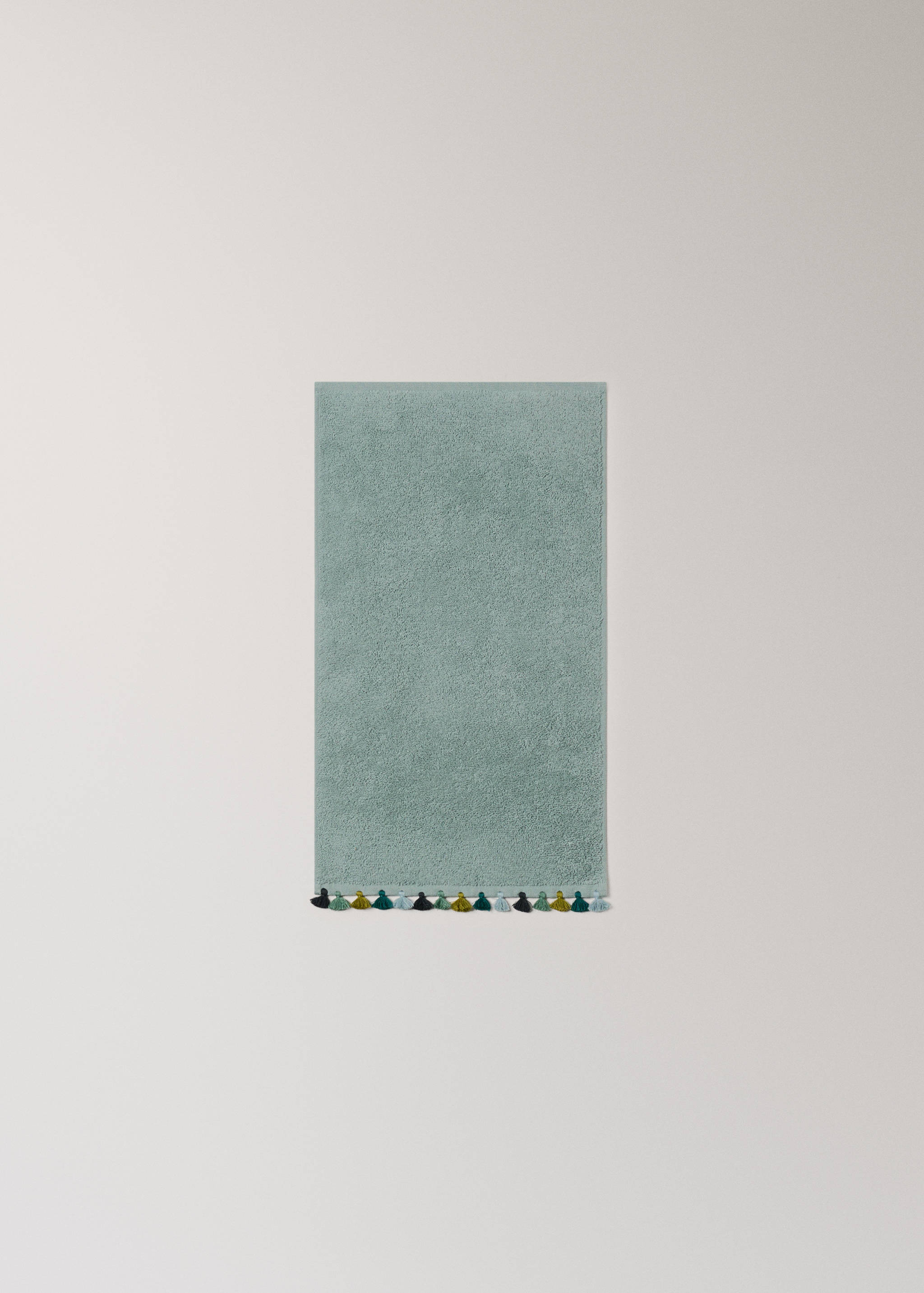 Gästetuch aus Baumwollfrottee mit Pompon-Detail - Detail des Artikels 3