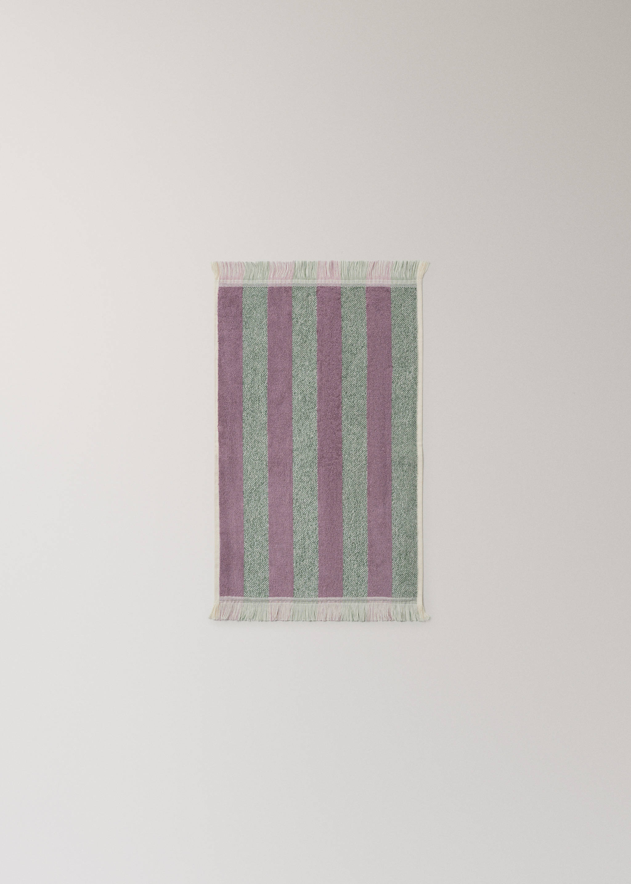 Baumwoll-Gästetuch mit Streifen und Fransen - Detail des Artikels 3