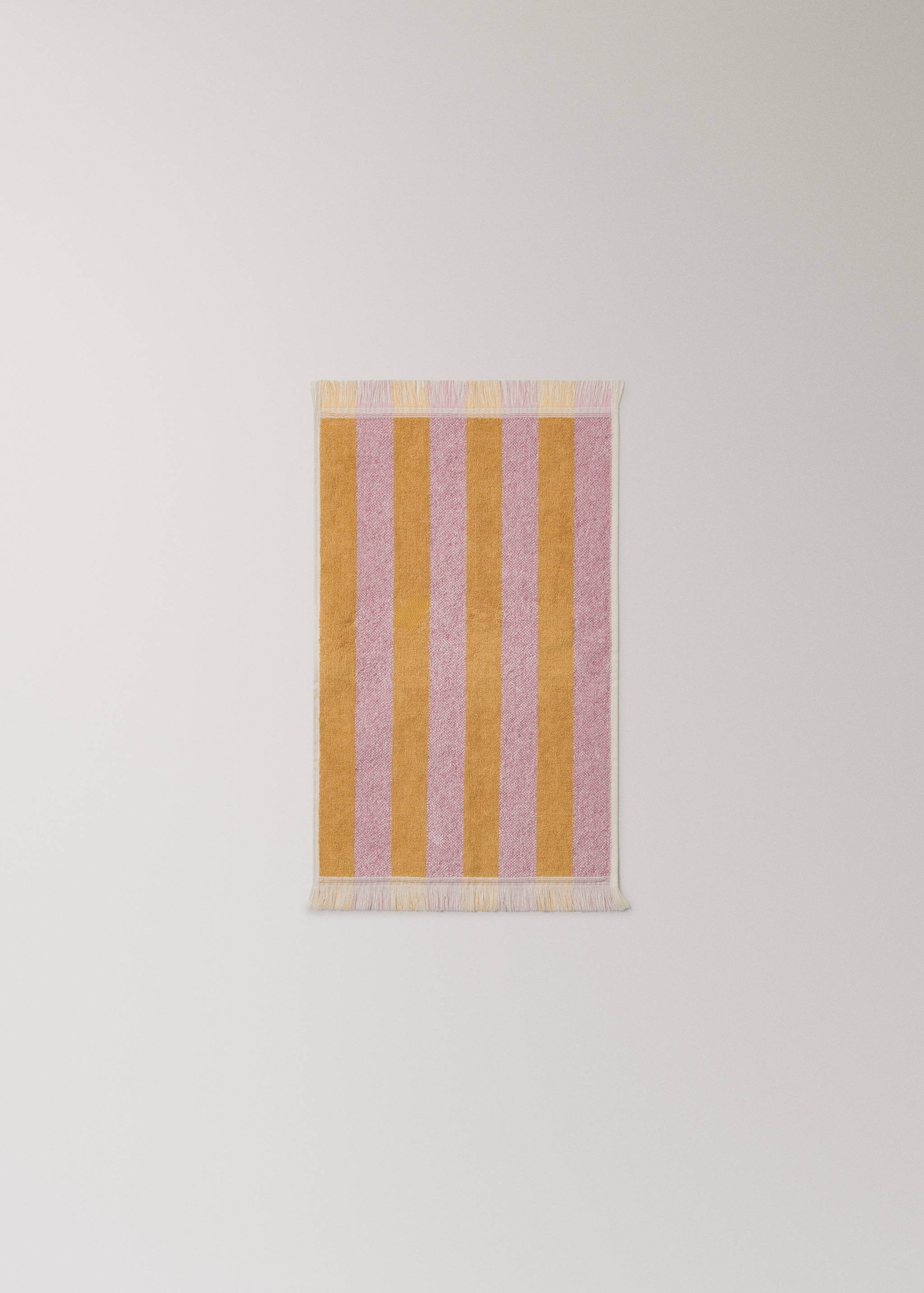 Baumwoll-Gästetuch mit Streifen und Fransen - Detail des Artikels 3