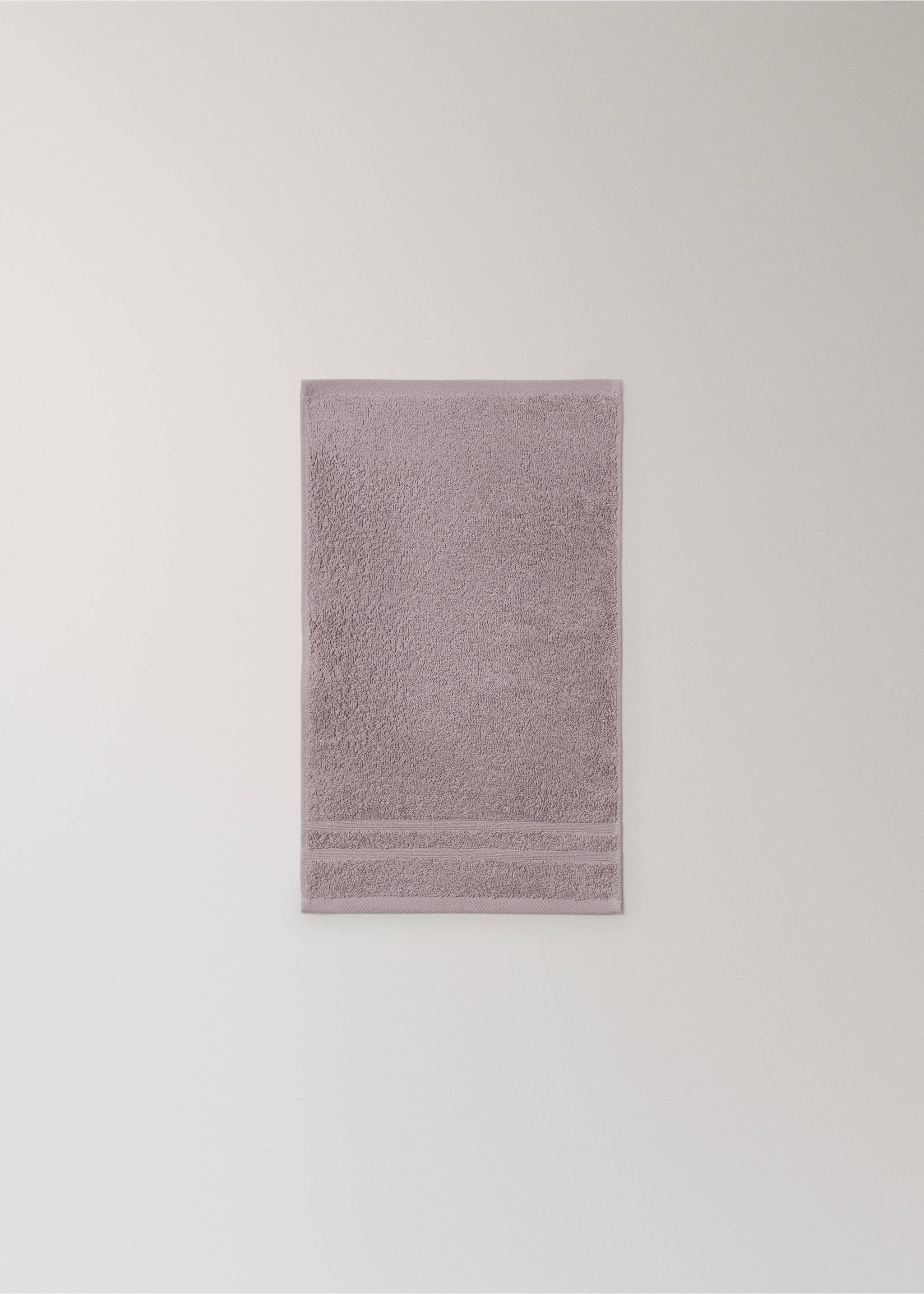 Terry cotton face towel - Details of the article 3, Lavender. Ref: 27001589-00.