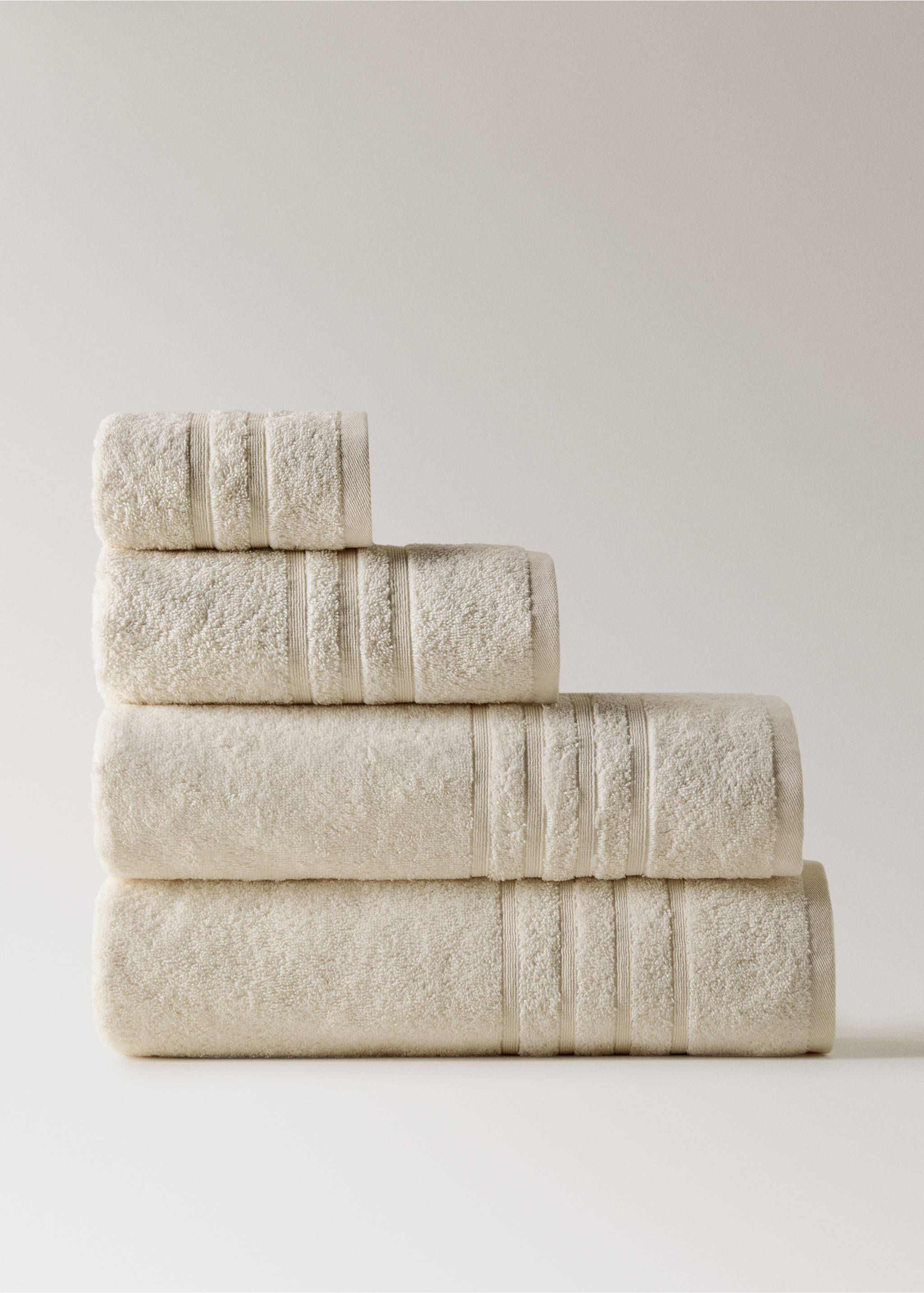 Terry cotton towel - Article without model, Vanilla. Ref: 27001590-00.