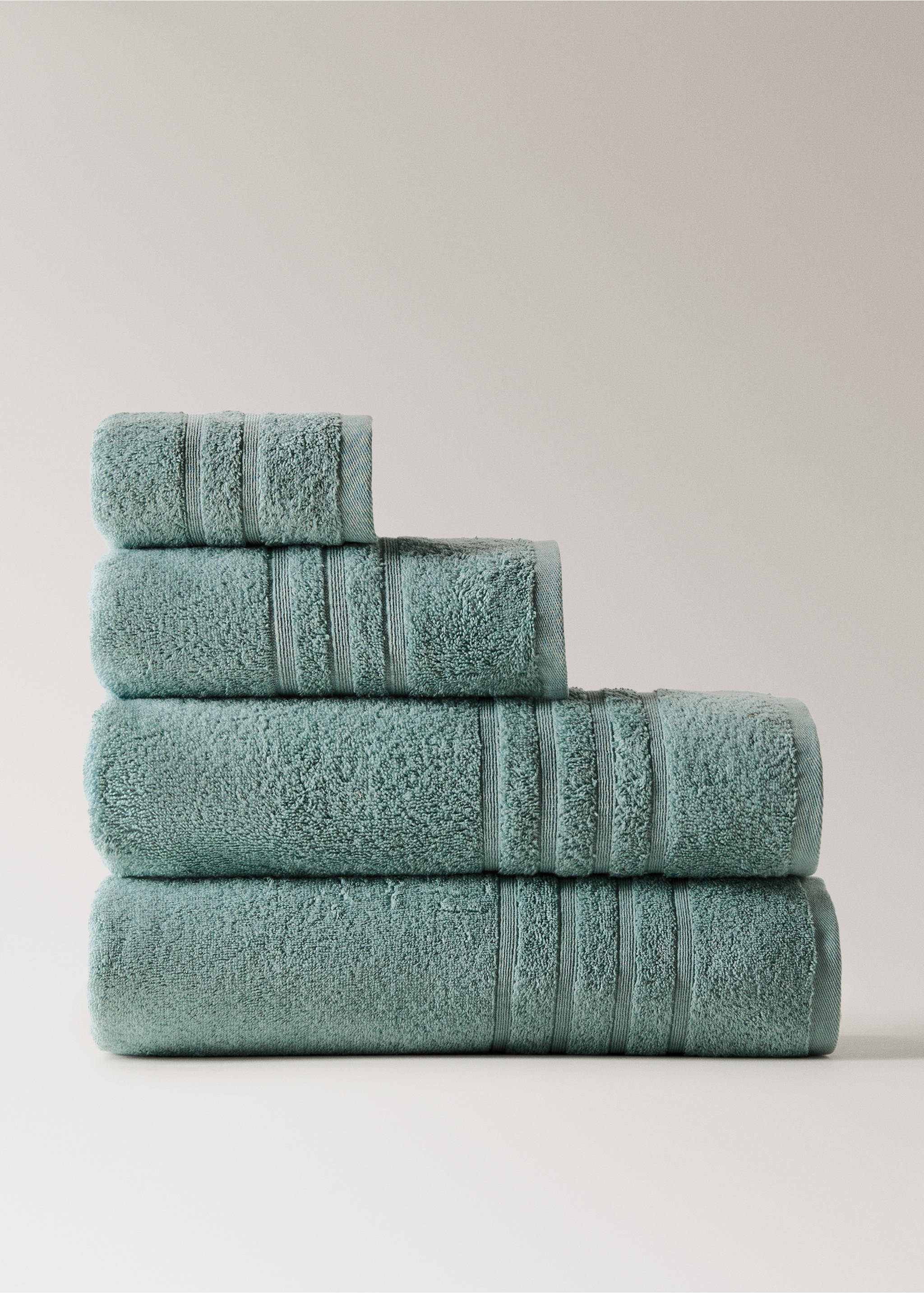 Terry cotton towel - Article without model, Aqua Green. Ref: 27001590-00.