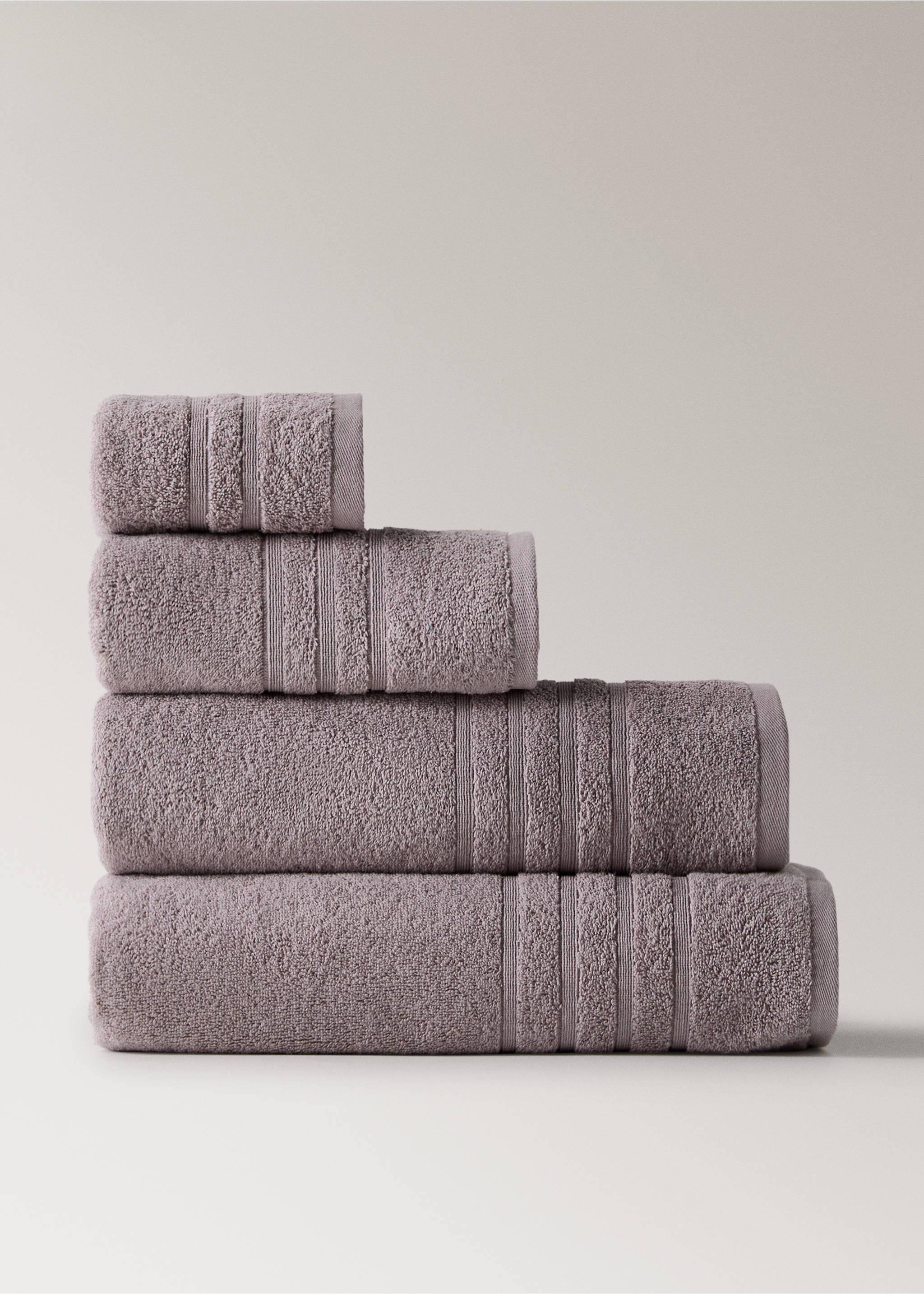Terry cotton towel - Article without model, Lavender. Ref: 27001590-00.