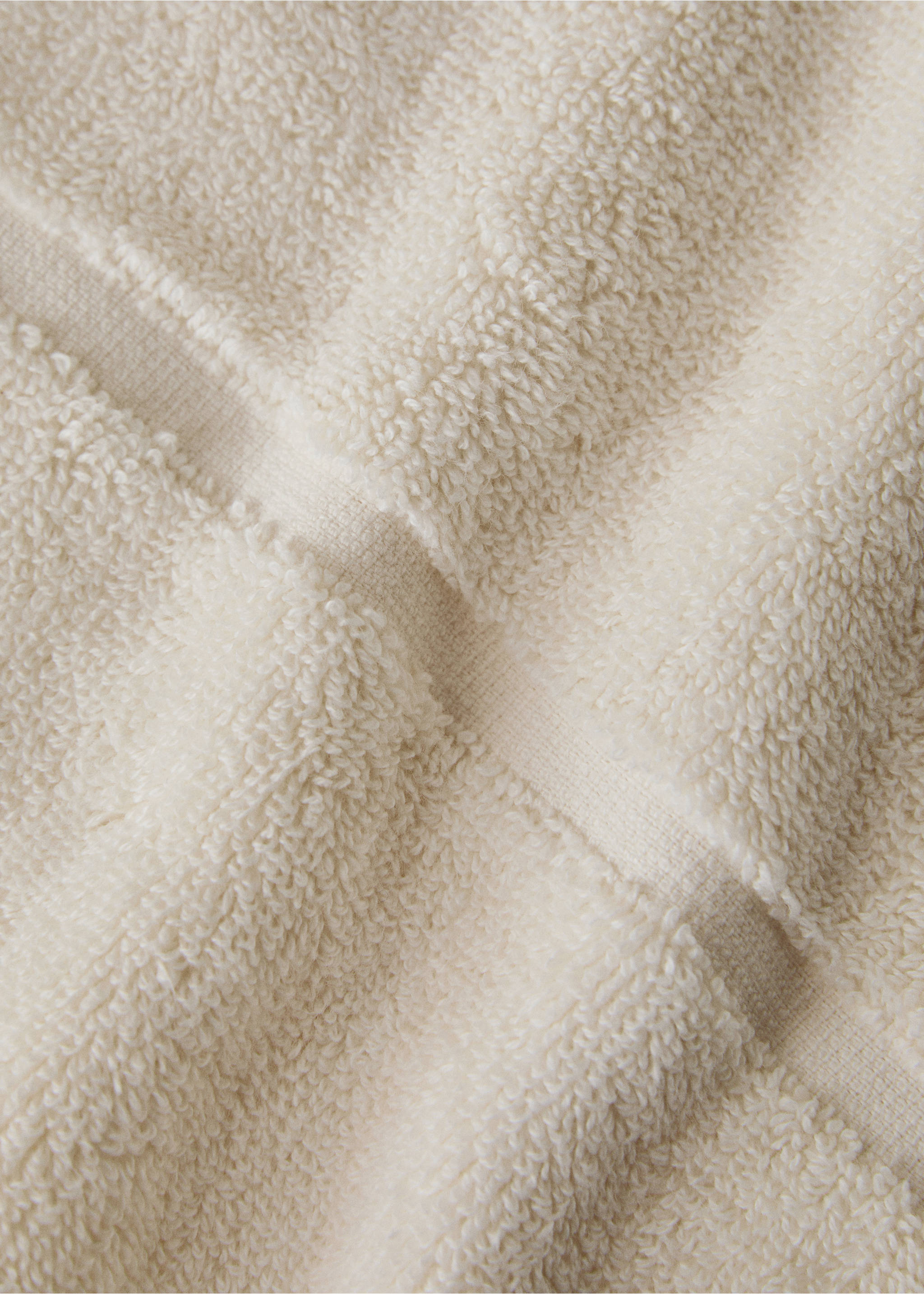 Cotton bath towel - Details of the article 1, Vanilla. Ref: 27001591-00.