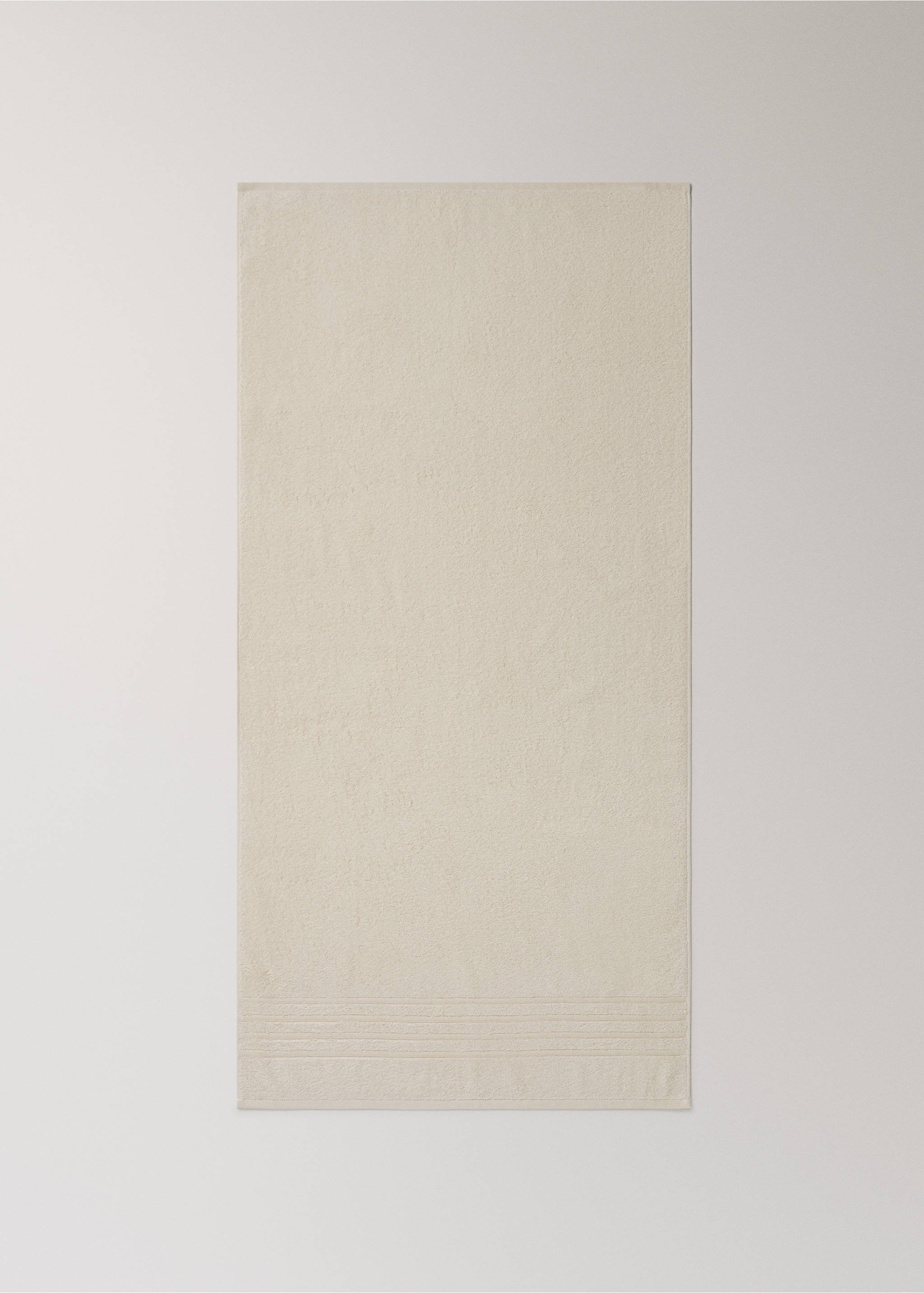 Cotton bath towel - Details of the article 3, Vanilla. Ref: 27001591-00.
