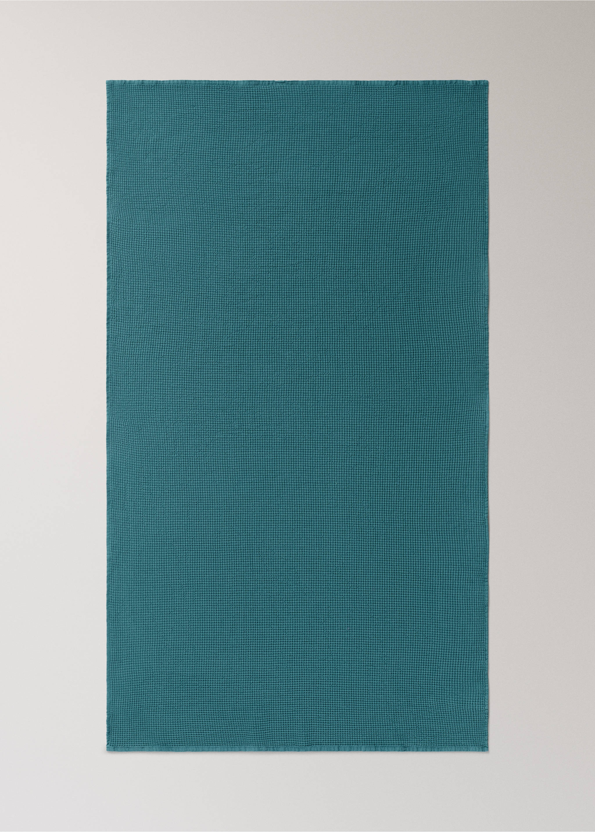 Mini waffle pamut fürdőlepedő készen festett kivitelben - A termék adatai 3, Erdőzöld. Ref: 27001597-00.