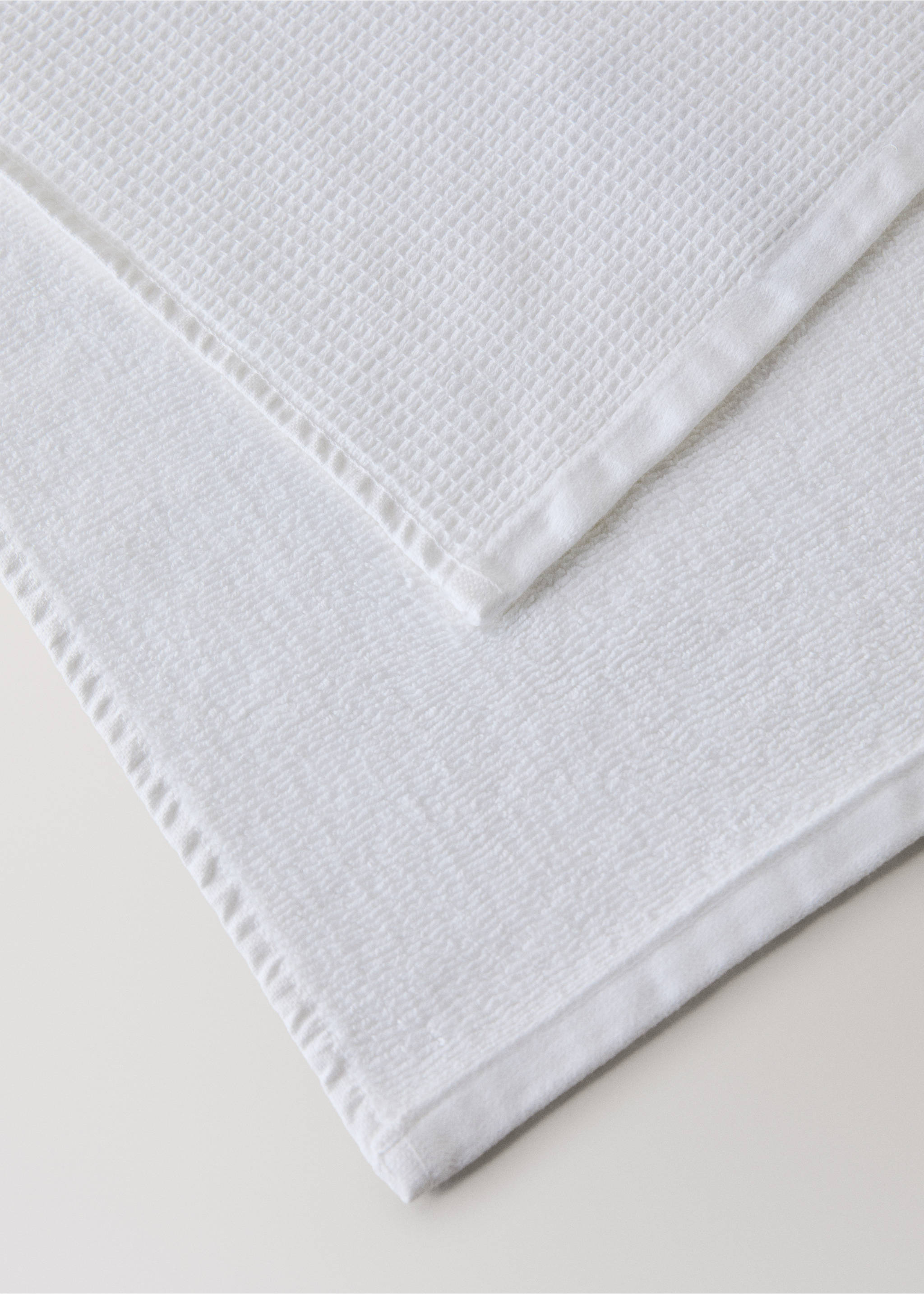 Πετσέτα χεριών βαμβάκι διπλής όψης - Λεπτομέρεια του προϊόντος 2, Υπόλευκο. Ref: 27001603-00.