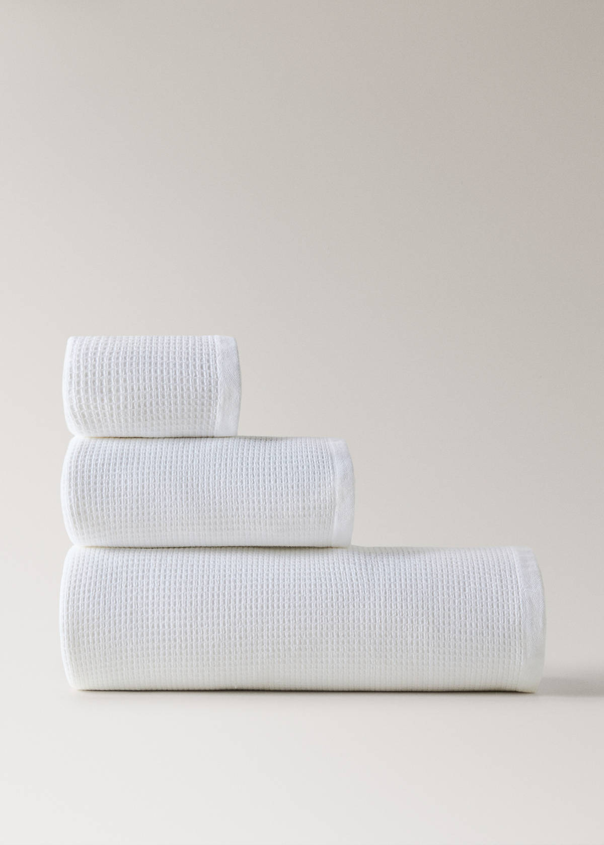 Reversible cotton washbasin towel — Off White