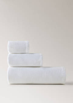 Reversible cotton washbasin towel — Off White 5