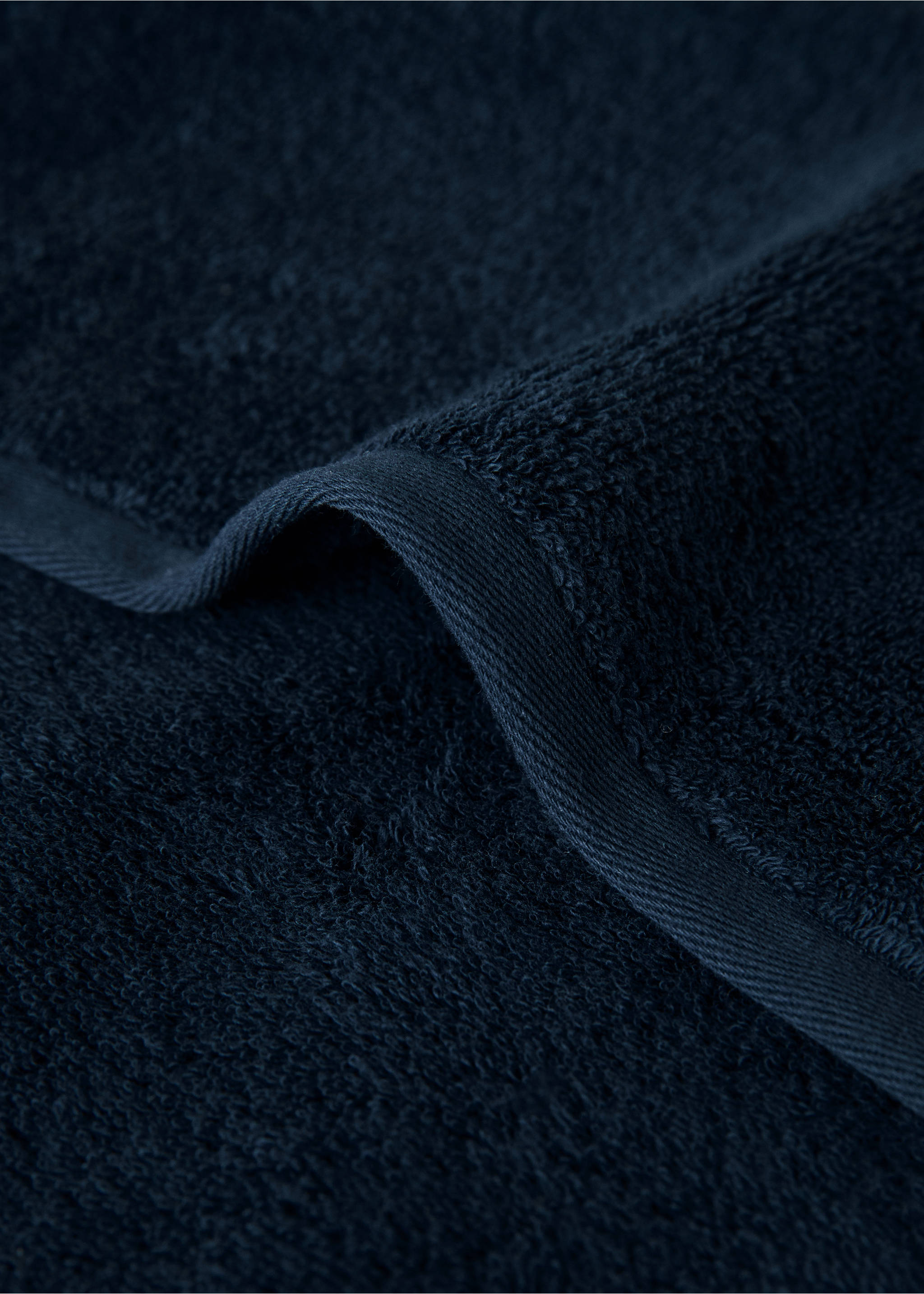 Soft cotton towel - Details of the article 1, Navy. Ref: 27001605-00.