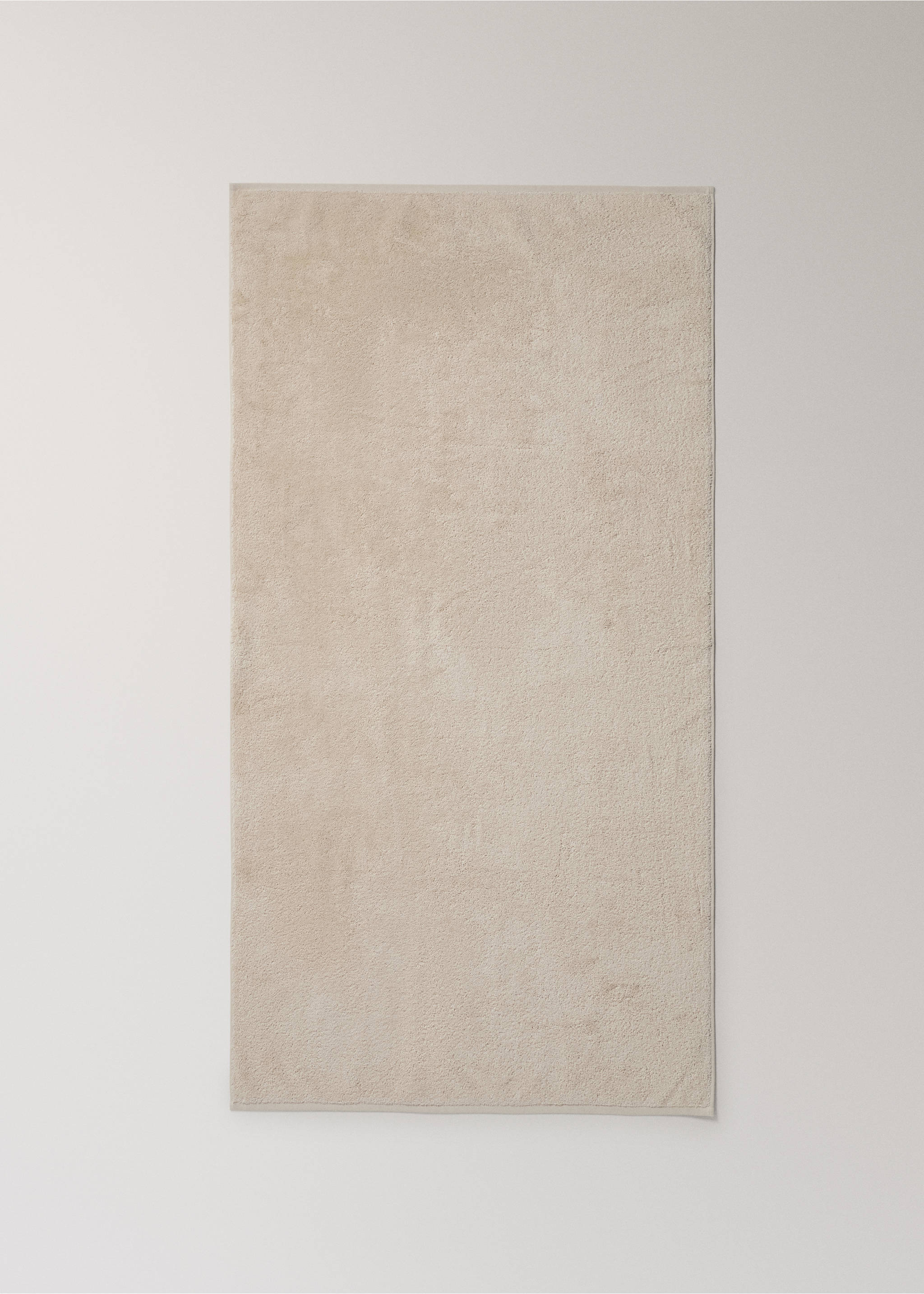 Toalha de duche de algodão suave - Pormenor do artigo 3, Areia. Ref: 27001607-00.
