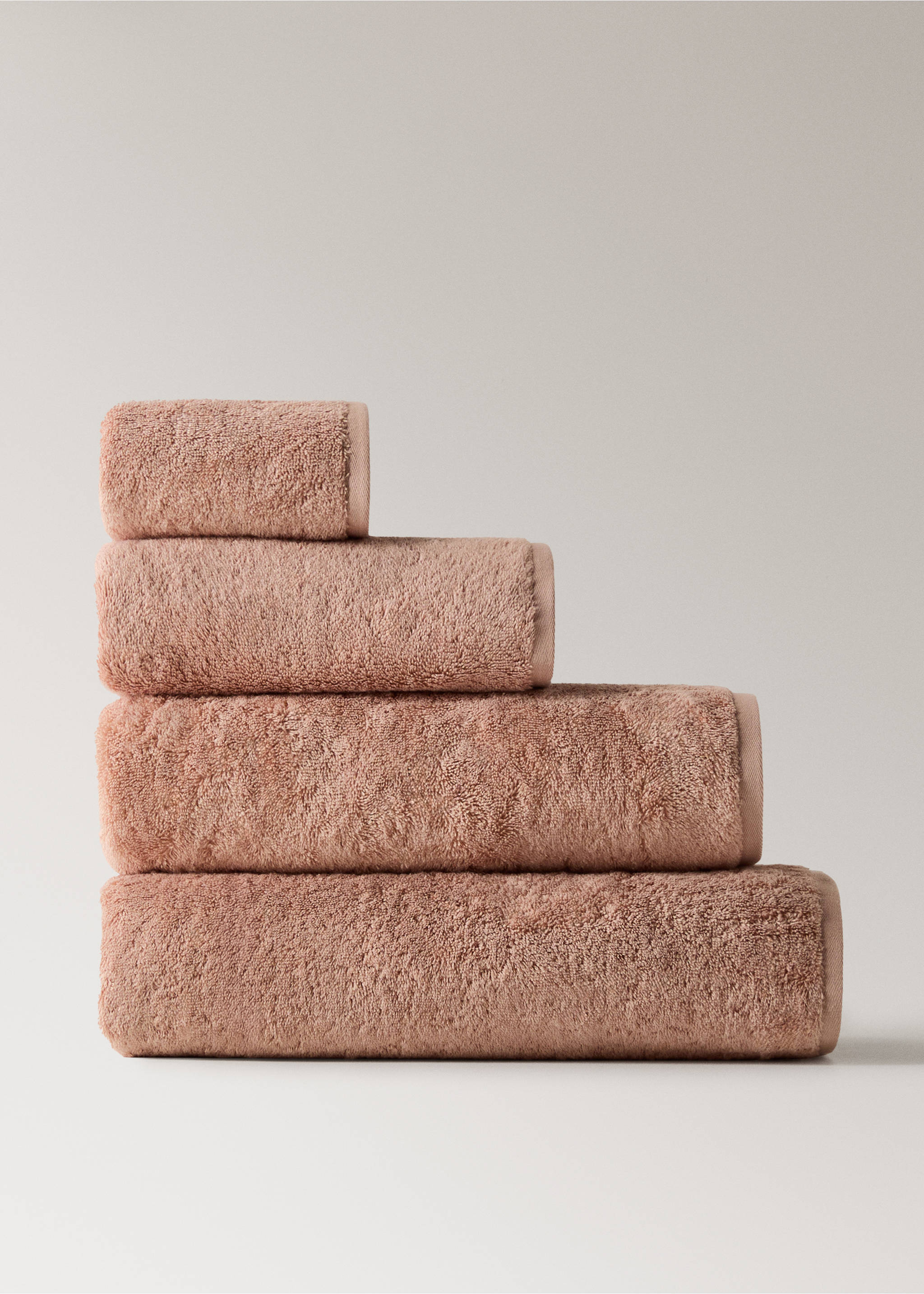 Duschtuch aus weicher Baumwolle - Artikel ohne Model, Pfirsich. Ref: 27001607-00.