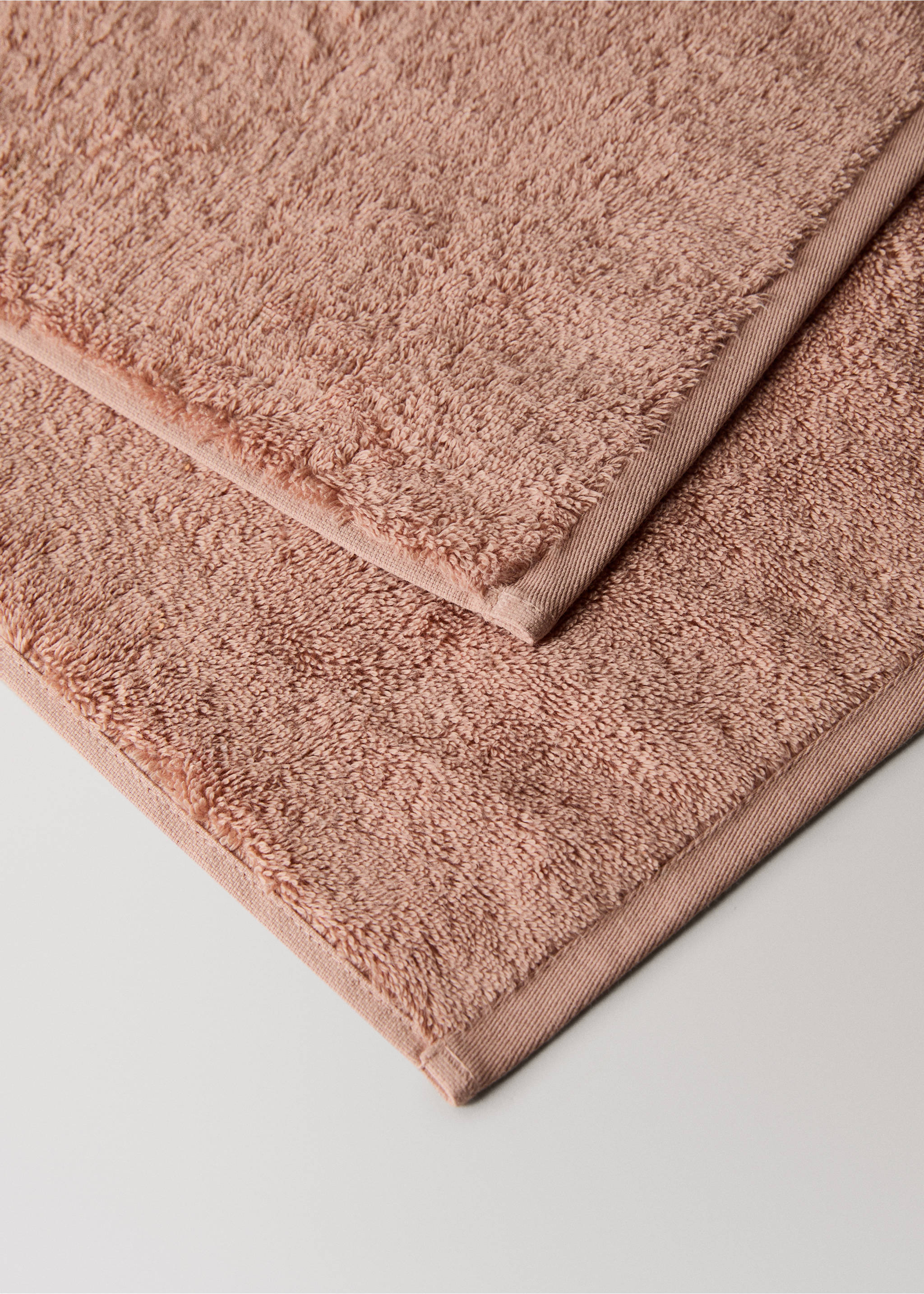 Duschtuch aus weicher Baumwolle - Detail des Artikels 2, Pfirsich. Ref: 27001607-00.