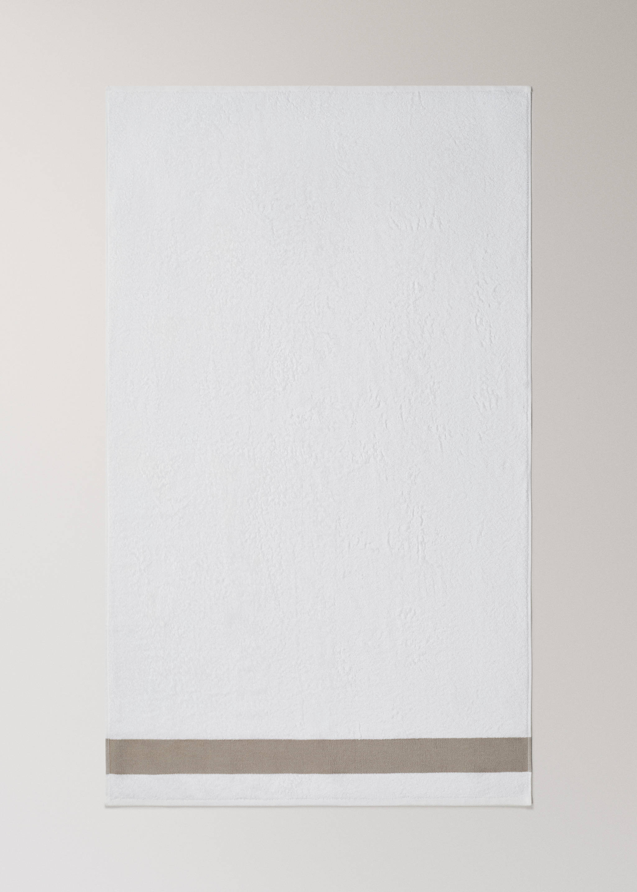 Multicoloured striped jacquard cotton bath towel - Details of the article 3