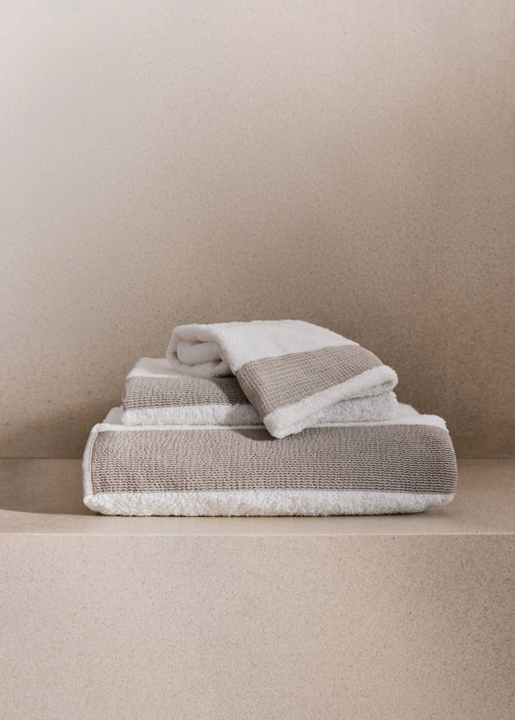 Toalla lavabo algodón jacquard rayas multicolor