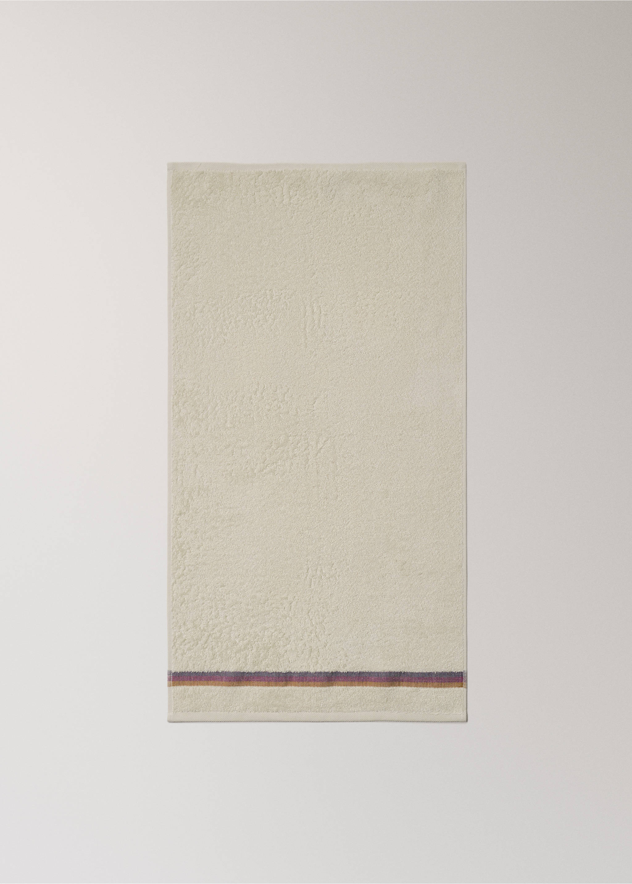 Handduk med randig bård - Detaljer om artikeln 3, Lavendel. Ref: 27001620-00.