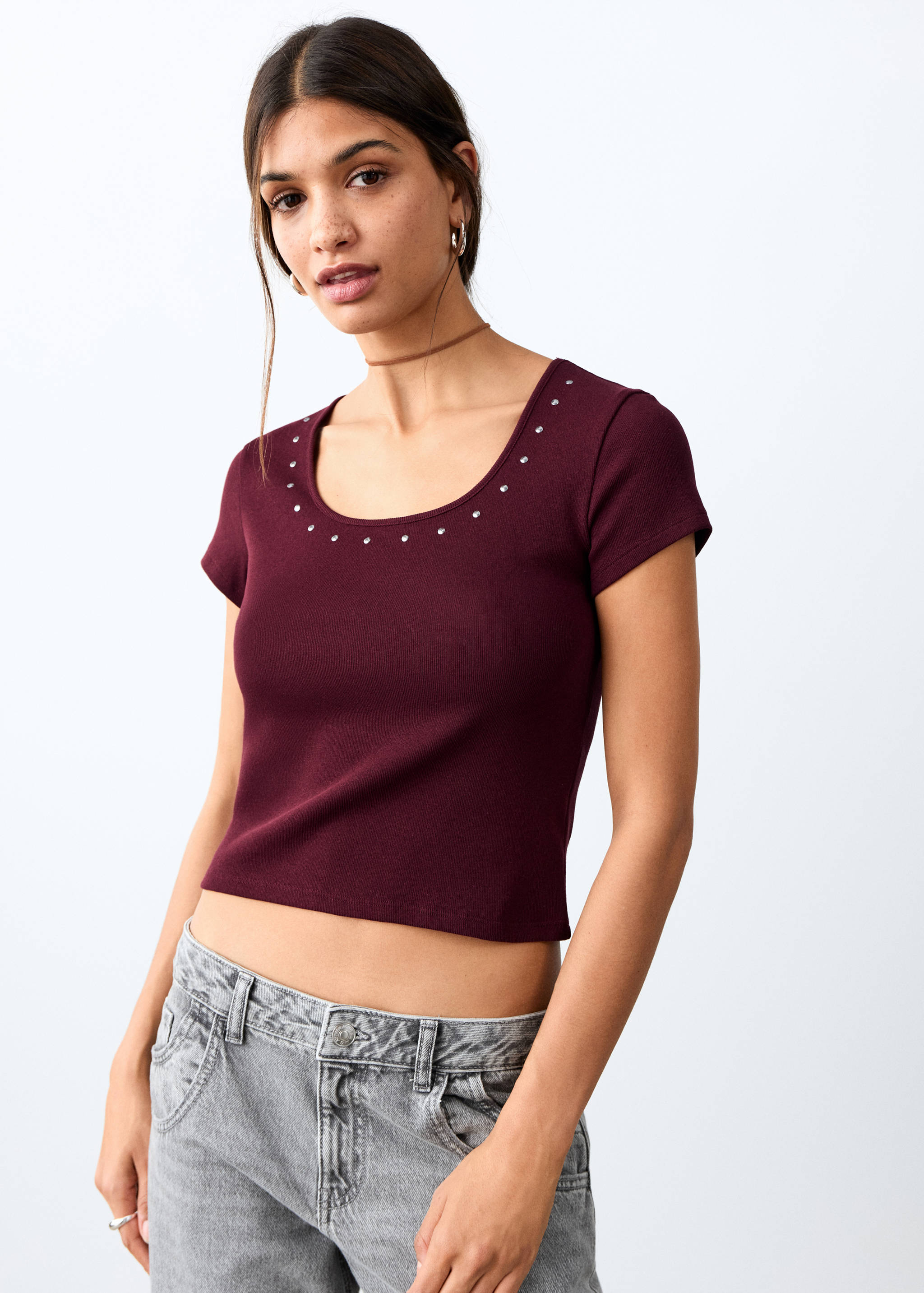 Short studded t-shirt - Medium plane